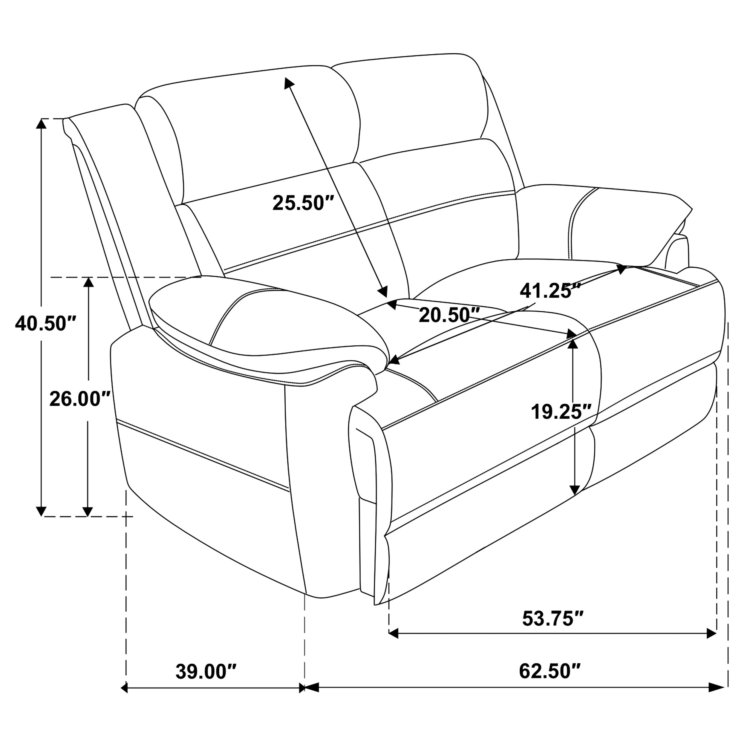 Ellington 3-piece Upholstered Padded Arm Sofa Set In Dark Brown