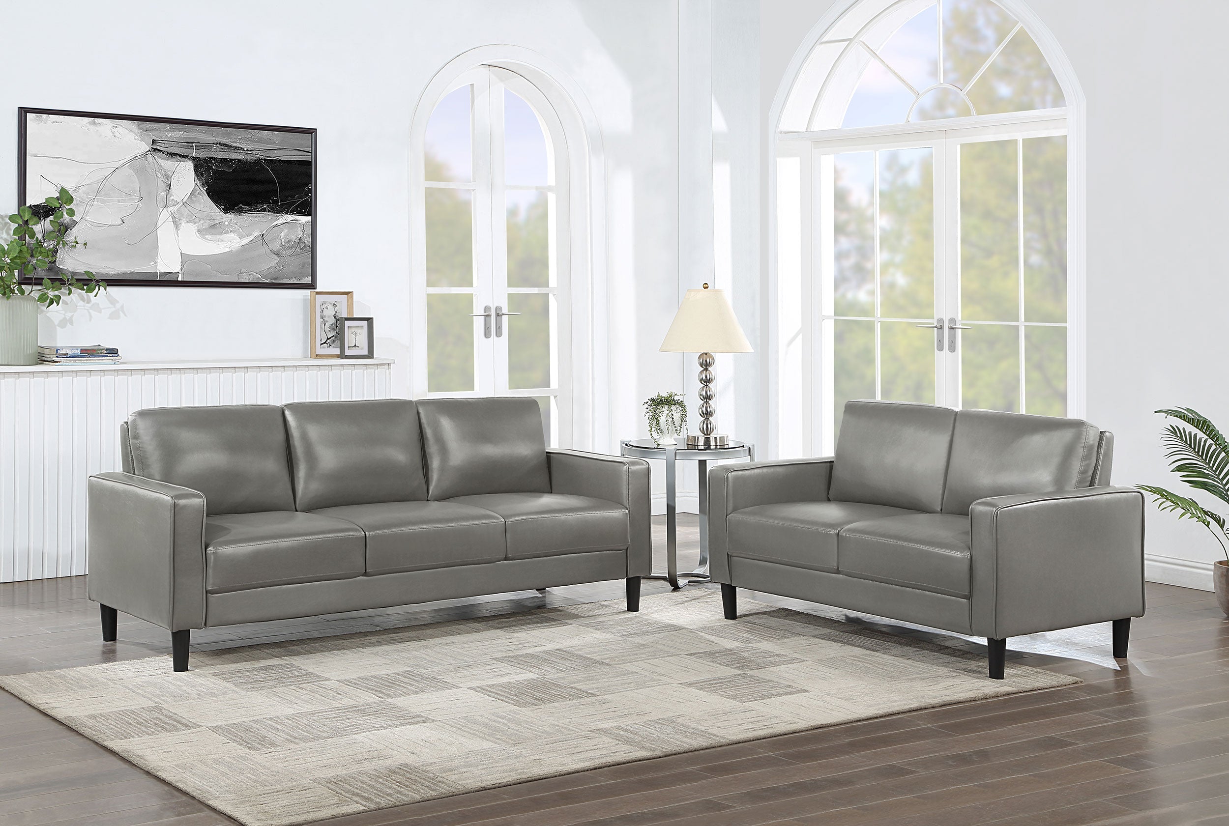 Ruth Sofa Set - 2 Piece - Grey