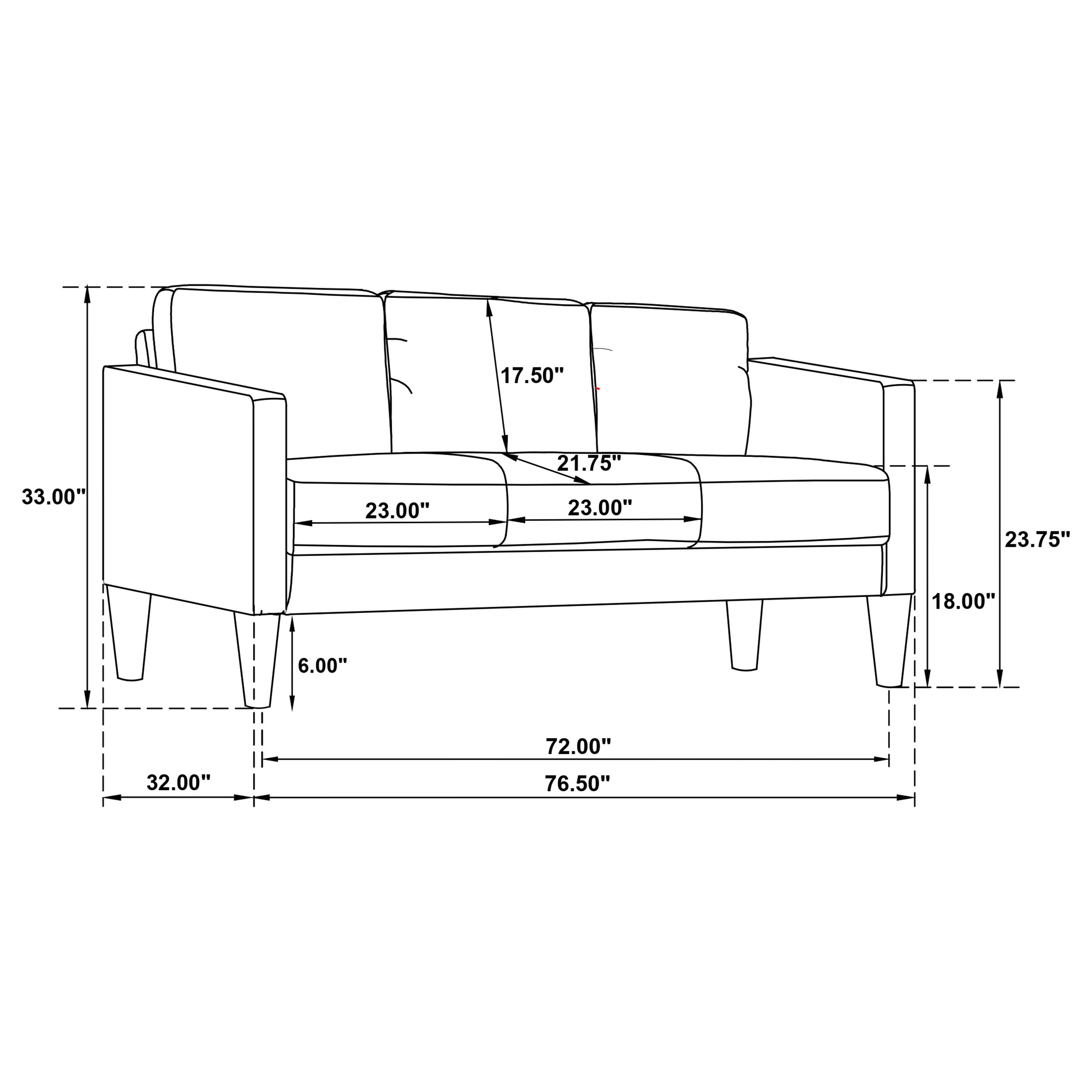 Ruth Sofa Set - 2 Piece - Grey