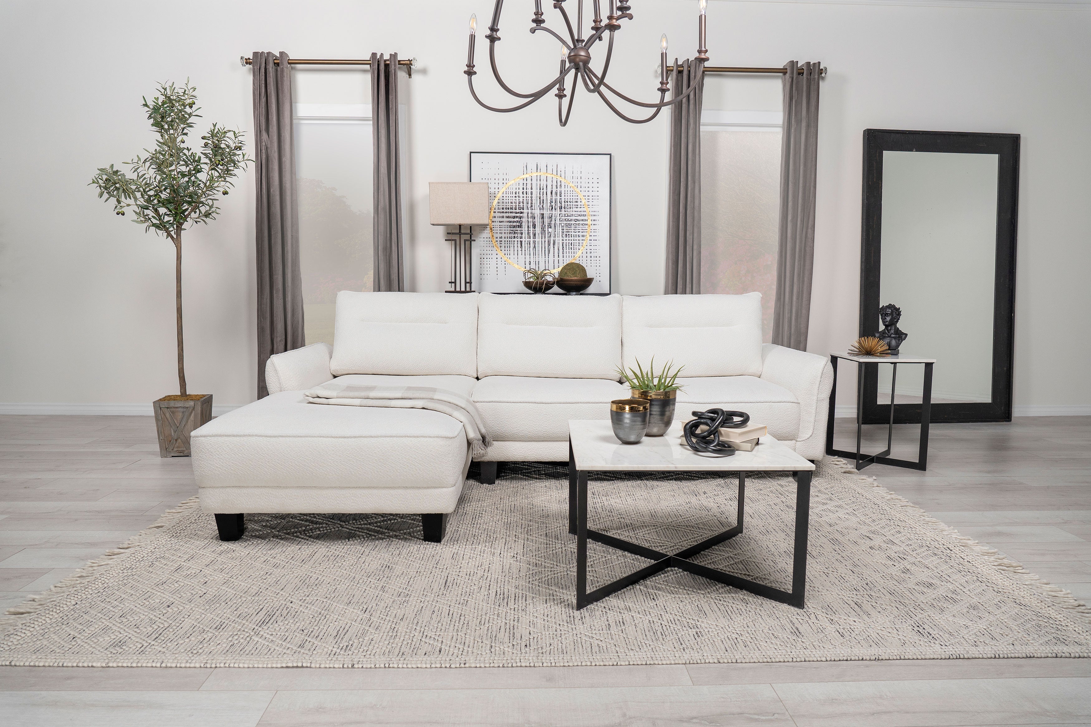 Caspian Sectional Sofa - White