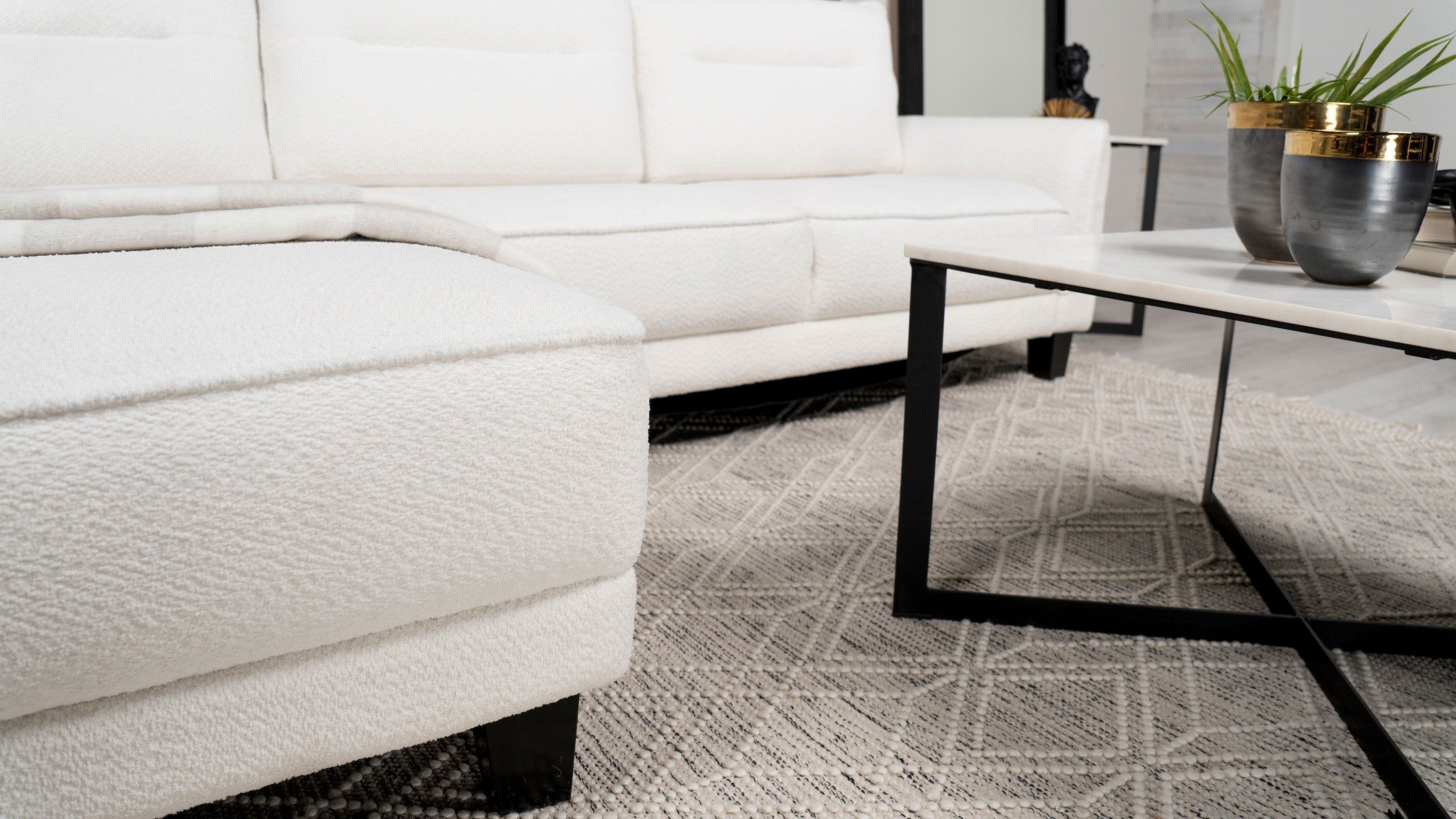 Caspian Sectional Sofa - White