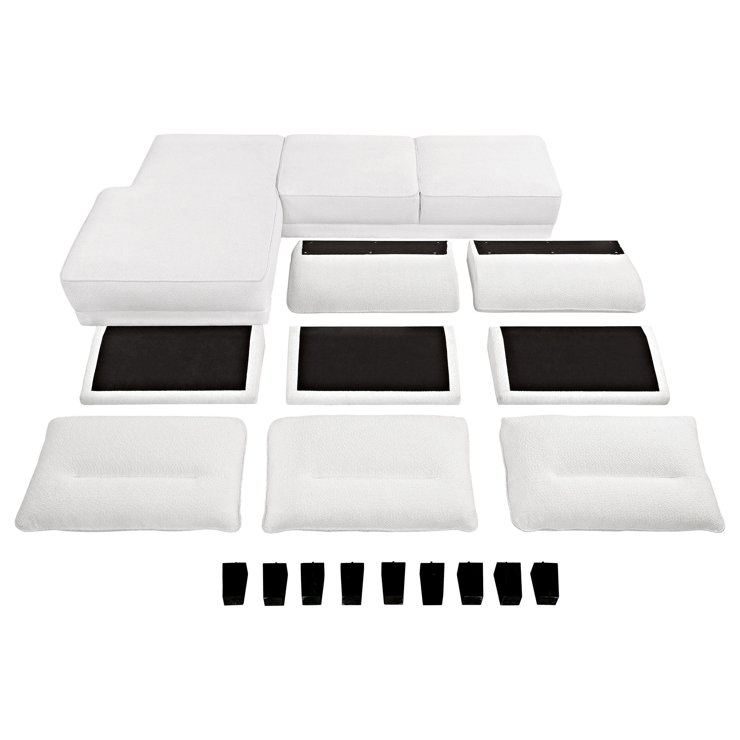 Caspian Sectional Sofa - White