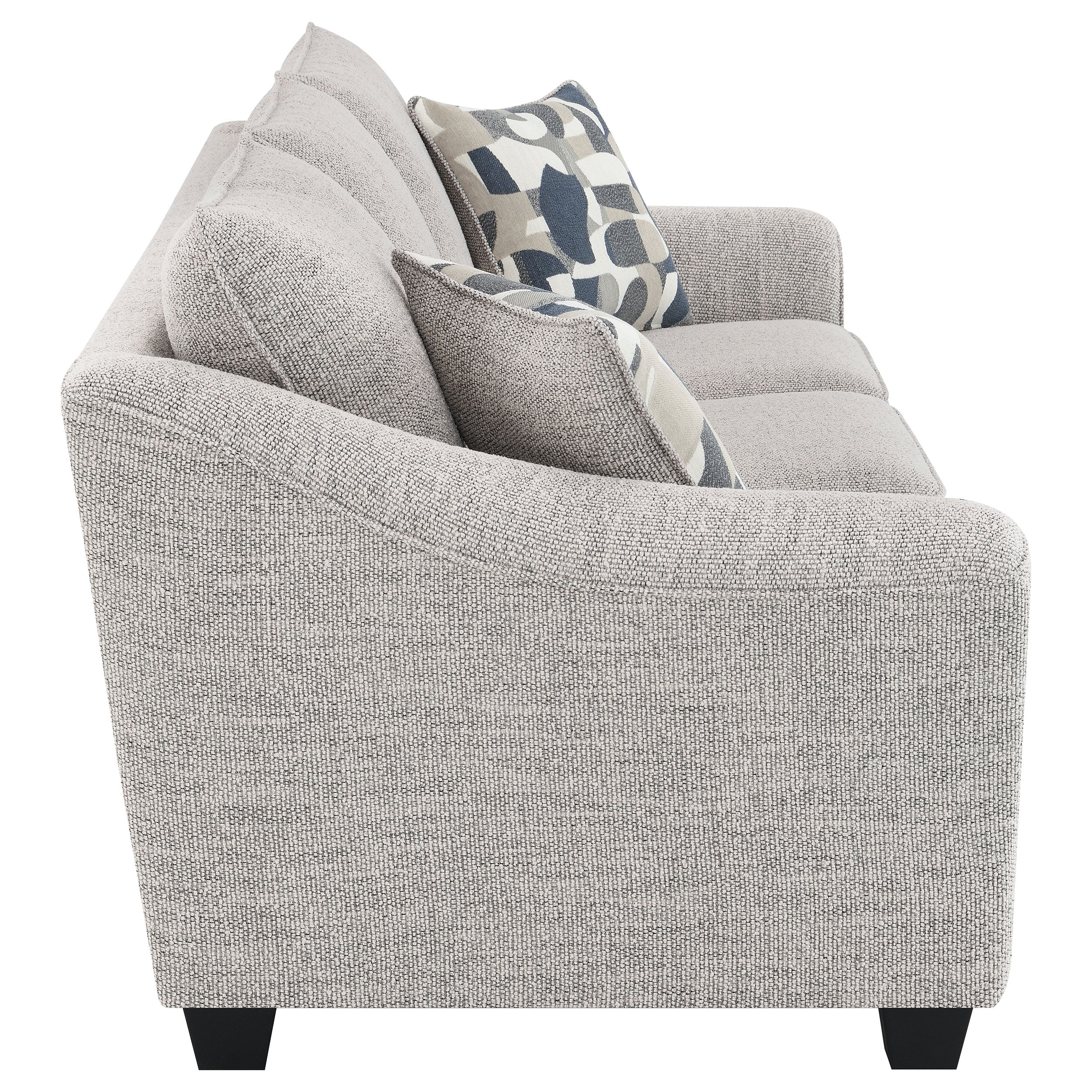 Tomkins 3-piece Boucle Upholstered Sofa Set Light In Grey