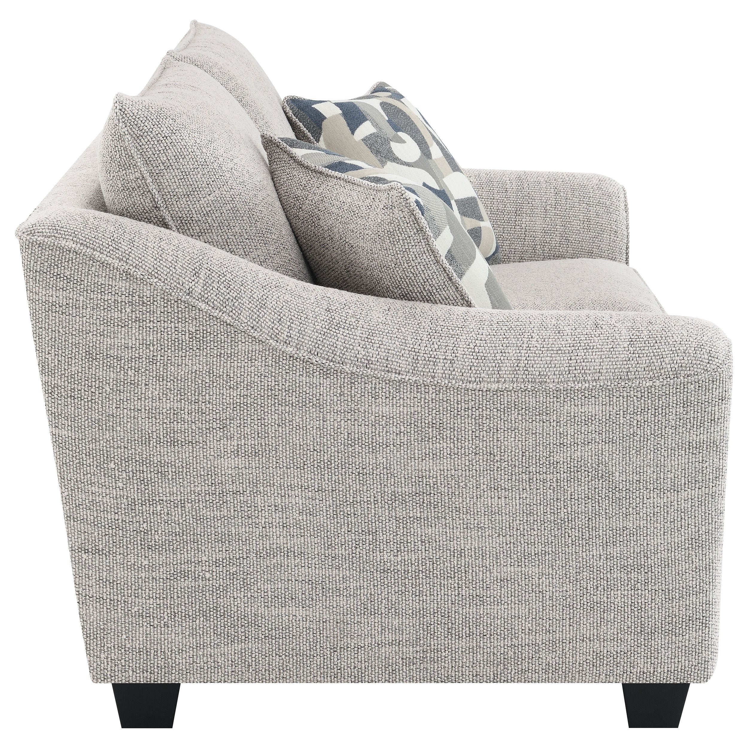 Tomkins 3-piece Boucle Upholstered Sofa Set Light In Grey