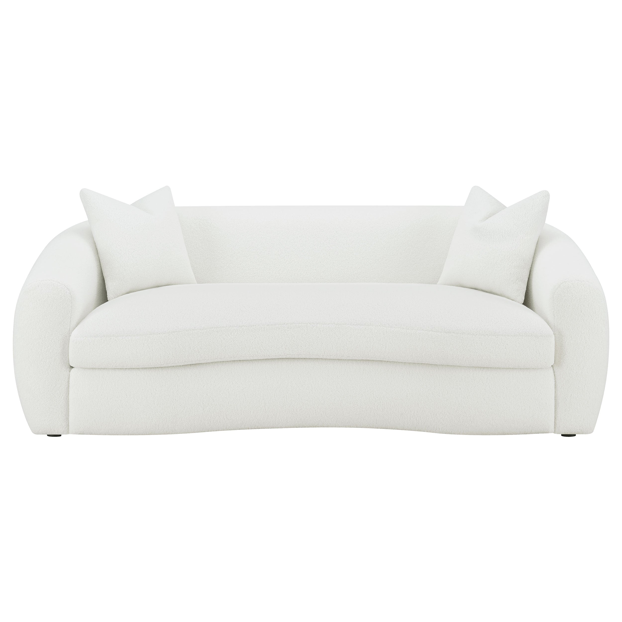 Isabella 3-piece Faux Sheepskin Upholstered Sofa Set In Natural