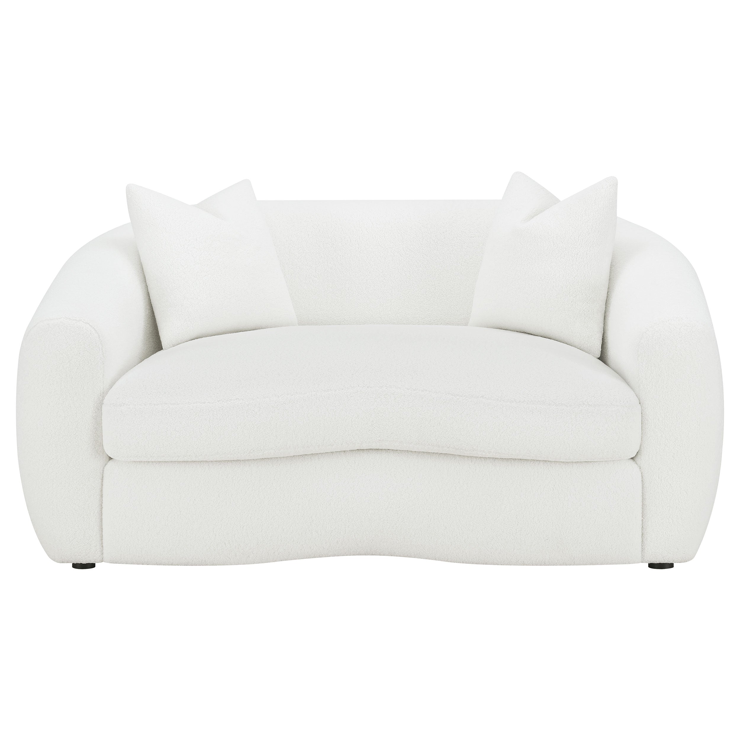 Isabella 3-piece Faux Sheepskin Upholstered Sofa Set In Natural