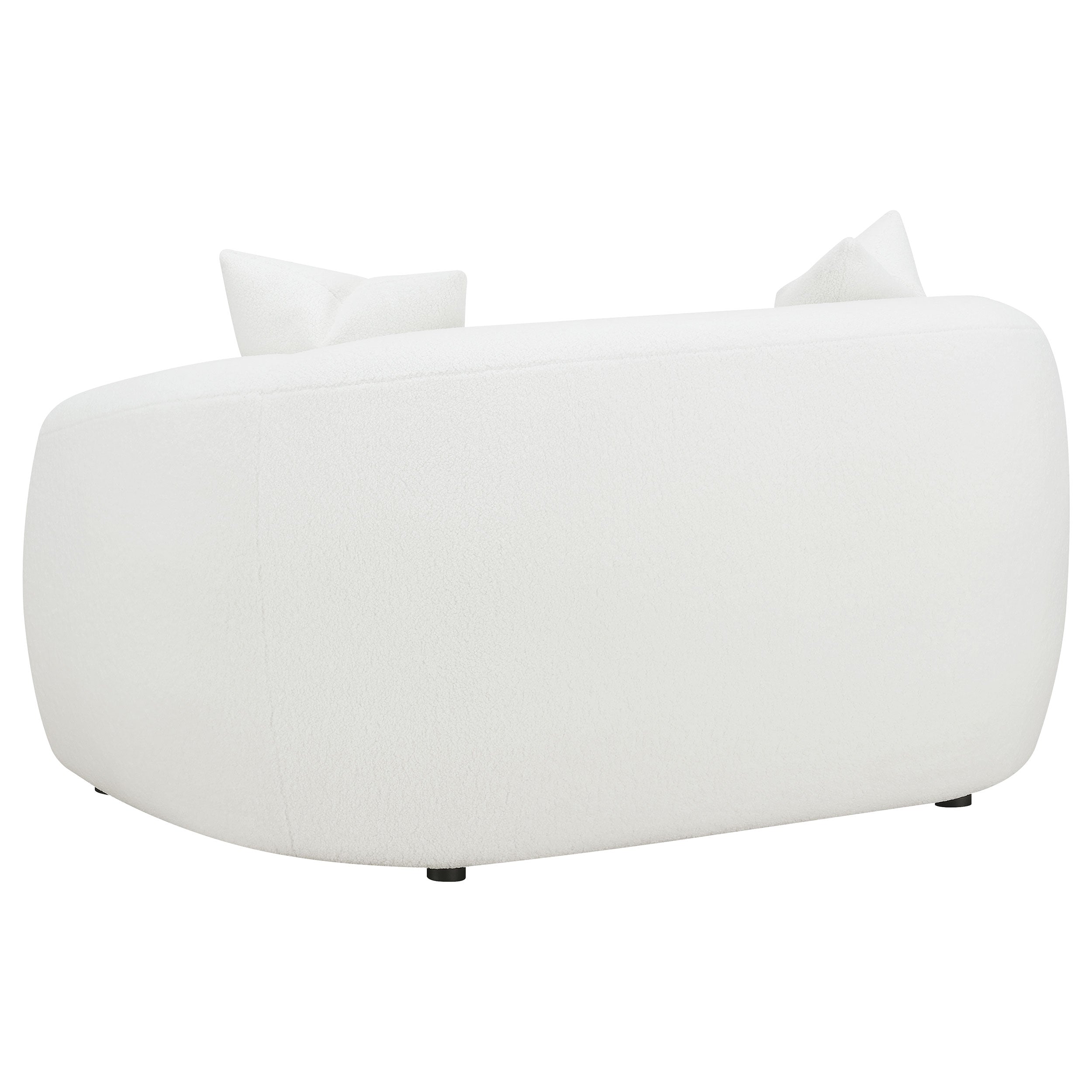 Isabella 3-piece Faux Sheepskin Upholstered Sofa Set In Natural