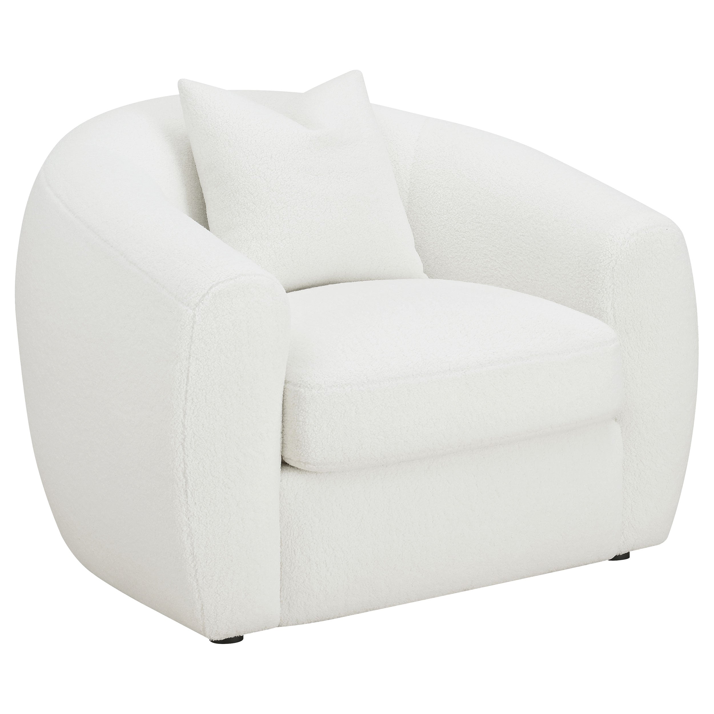 Isabella 3-piece Faux Sheepskin Upholstered Sofa Set In Natural