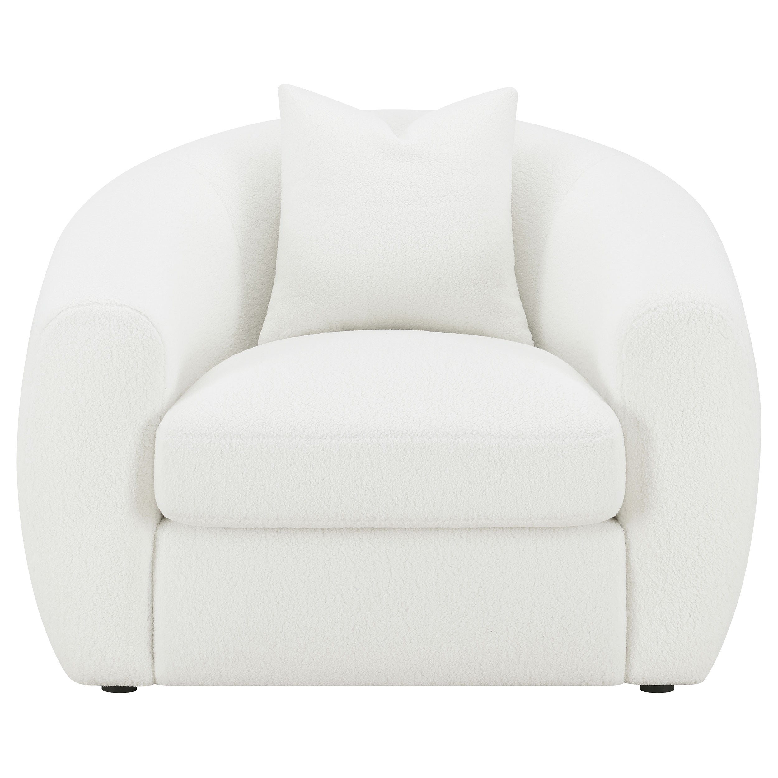Isabella 3-piece Faux Sheepskin Upholstered Sofa Set In Natural
