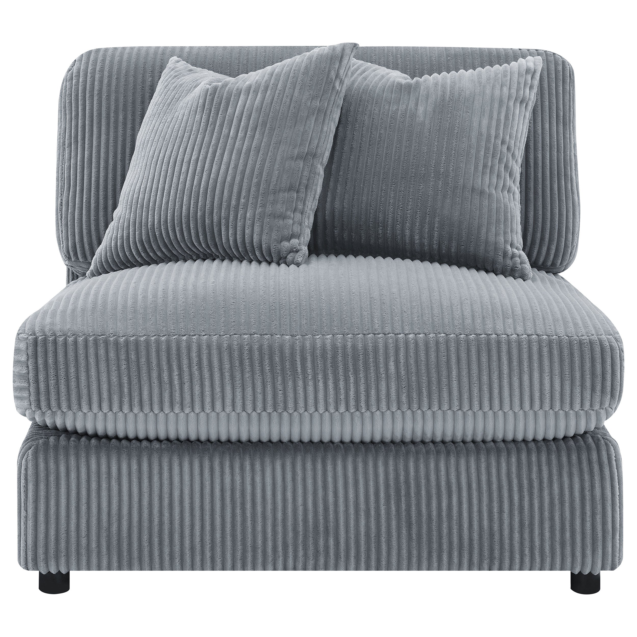 Blaine Upholstered Reversible Chaise Sectional Sofa - Fog