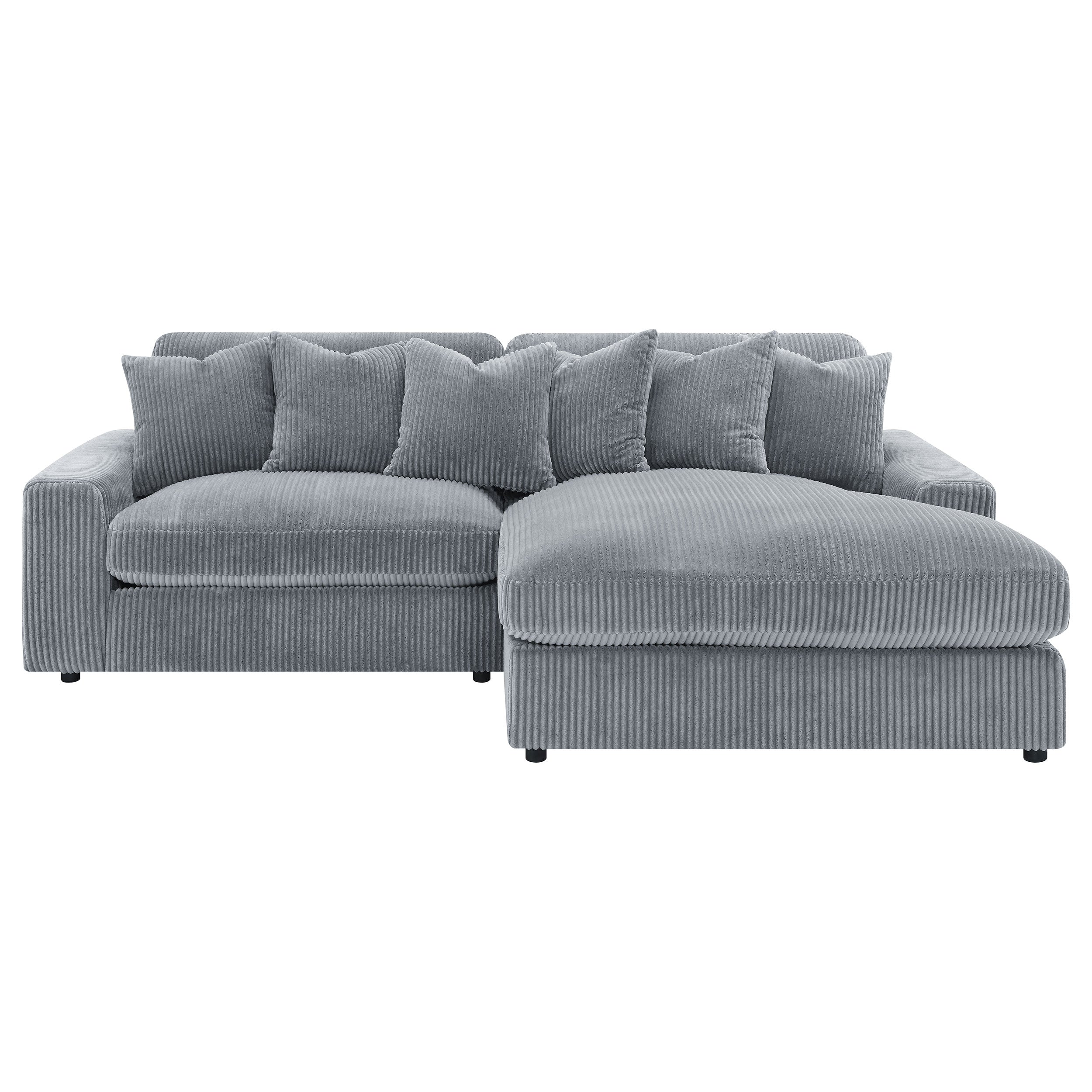 Blaine Upholstered Reversible Chaise Sectional Sofa - Fog (509900)