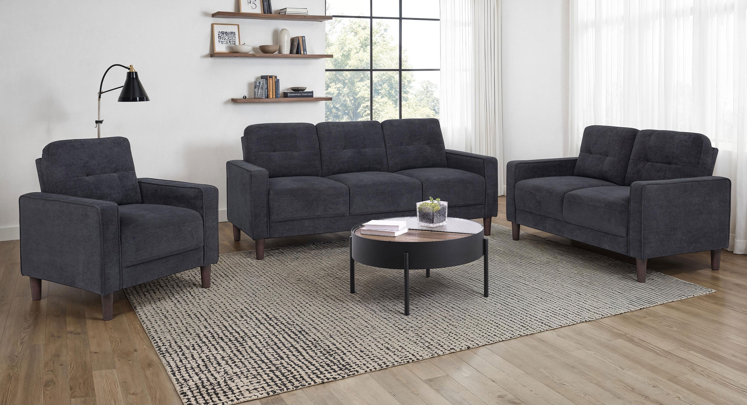 Bowen II Loveseat - Steel Grey