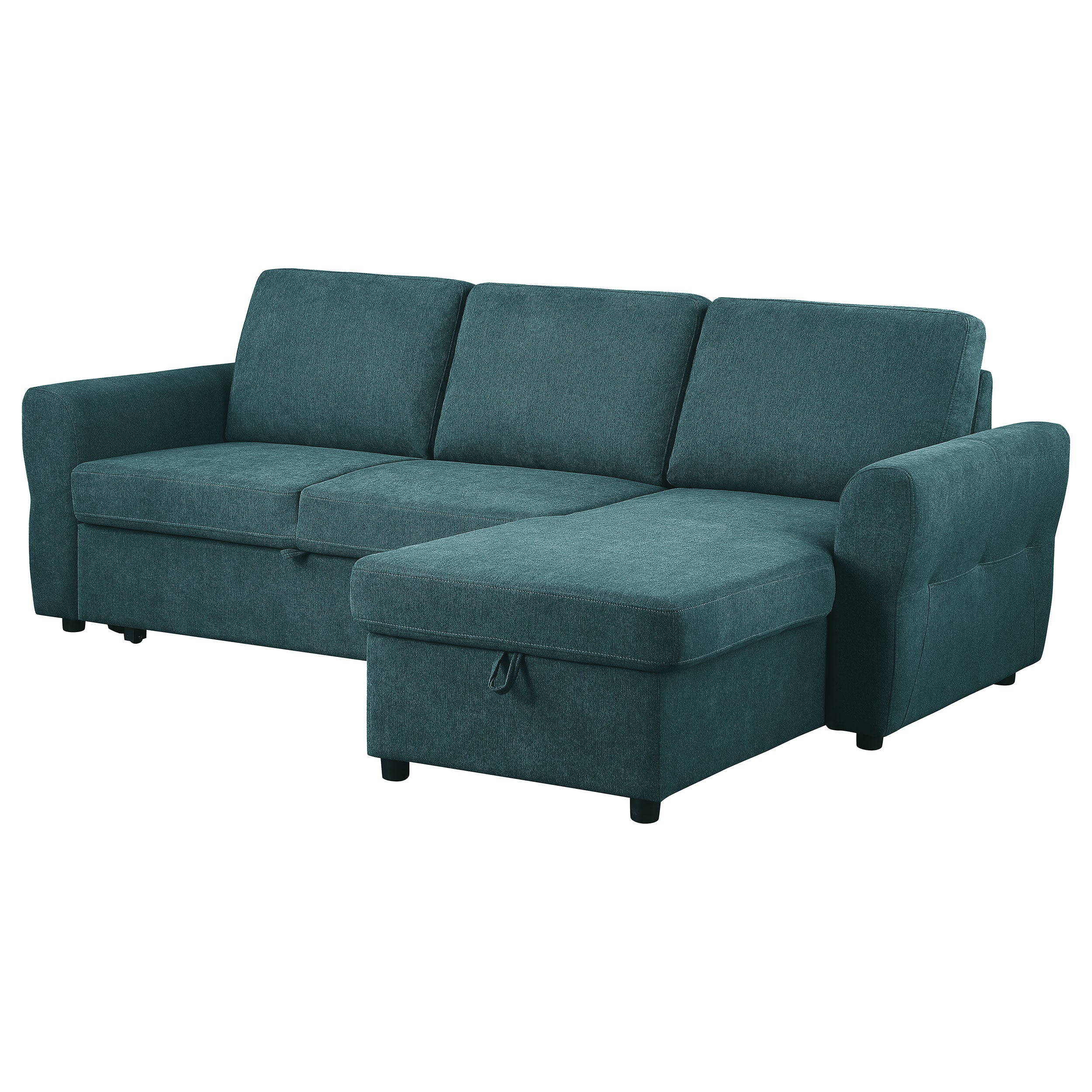 Samantha Sleeper Sectional Sofa - Teal Blue