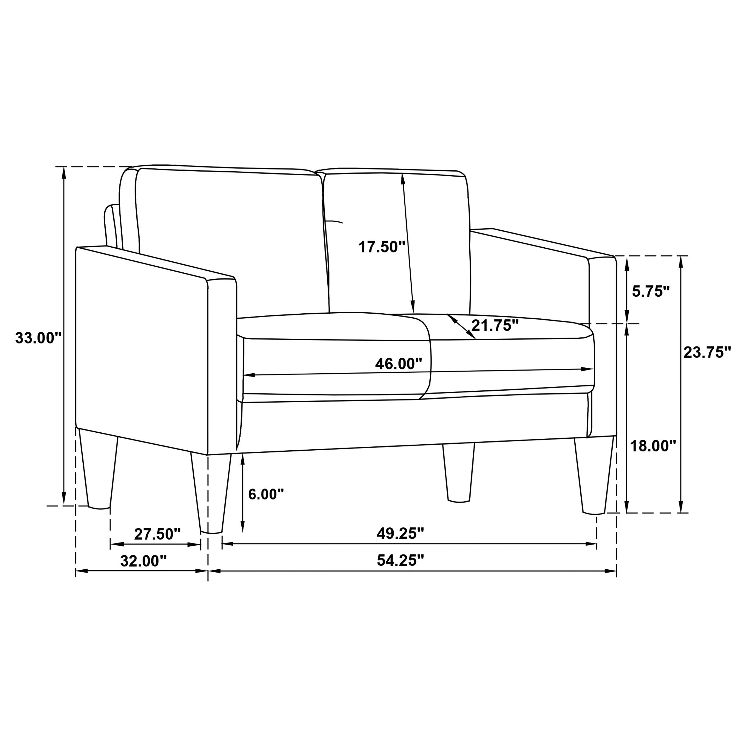 Ruth Sofa Set - 3 Piece - Rust