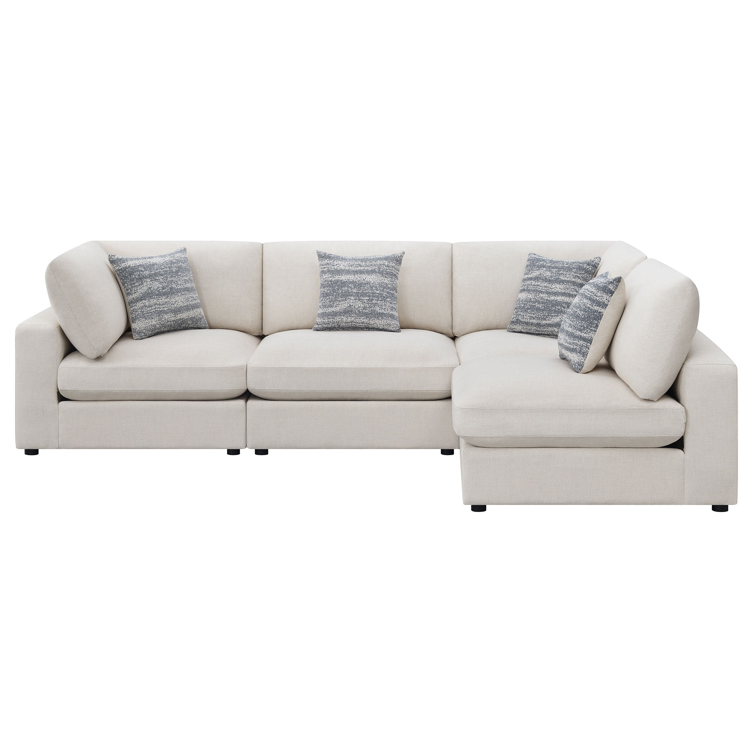 Serene Upholstered Modular Sectional Sofa - Beige (551321-SETA)
