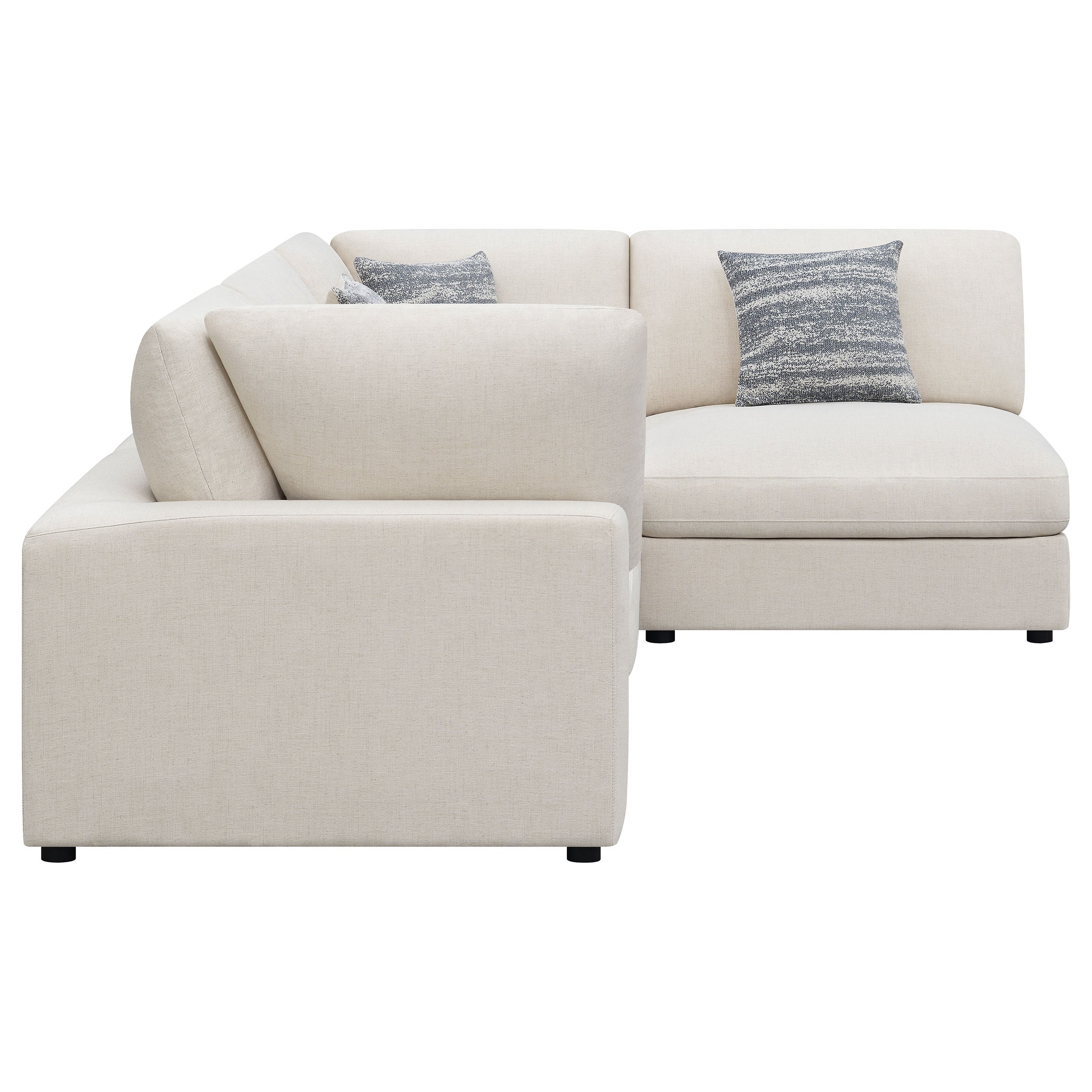 Serene Upholstered Modular Sectional Sofa - Beige (551321-SETA)
