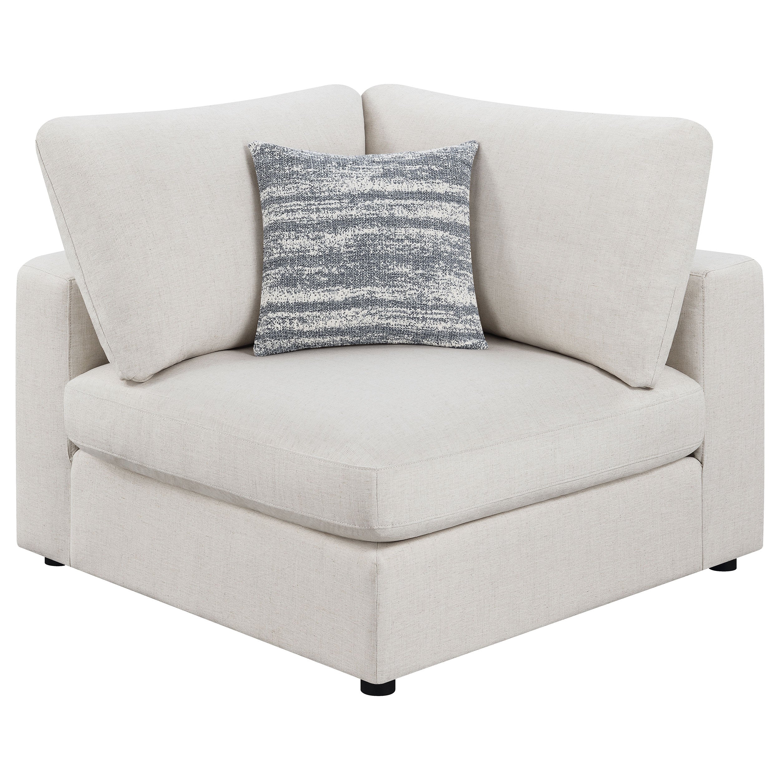 Serene Upholstered Modular Sectional Sofa - Beige (551321-SETB)