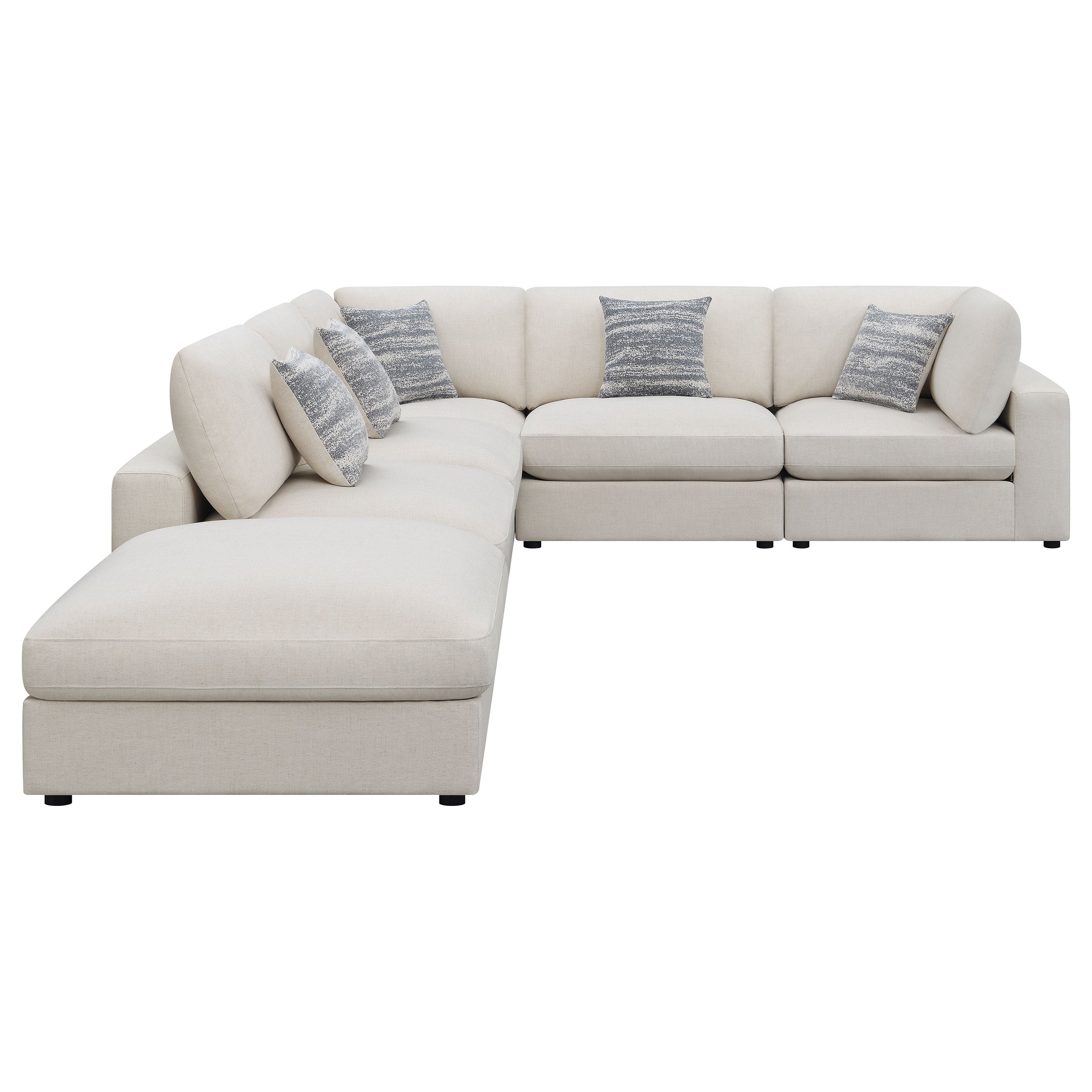 Serene Upholstered Modular Sectional Sofa - Beige