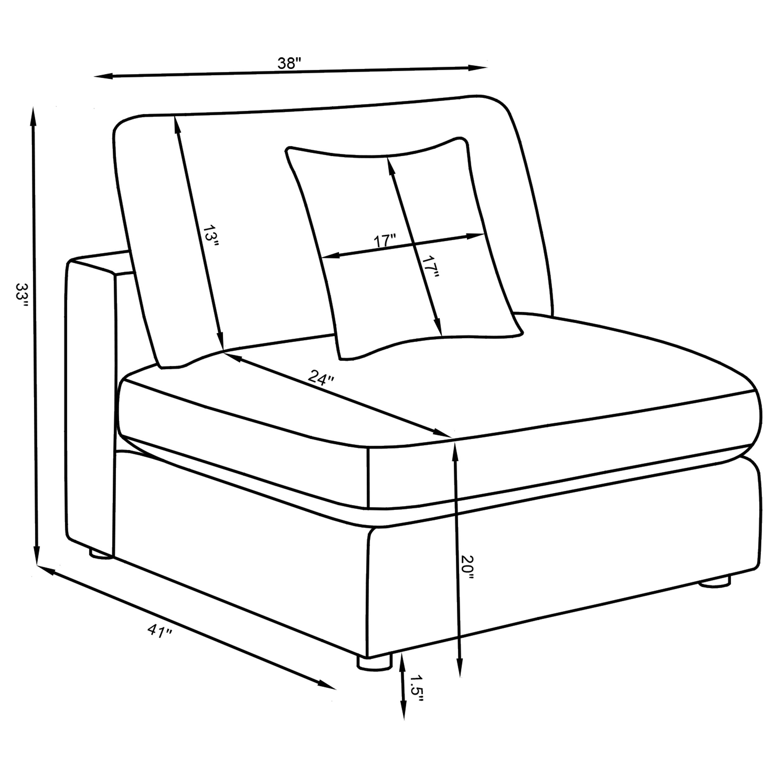 Serene Upholstered Modular Sectional Sofa - Charcoal (551324-SETA)