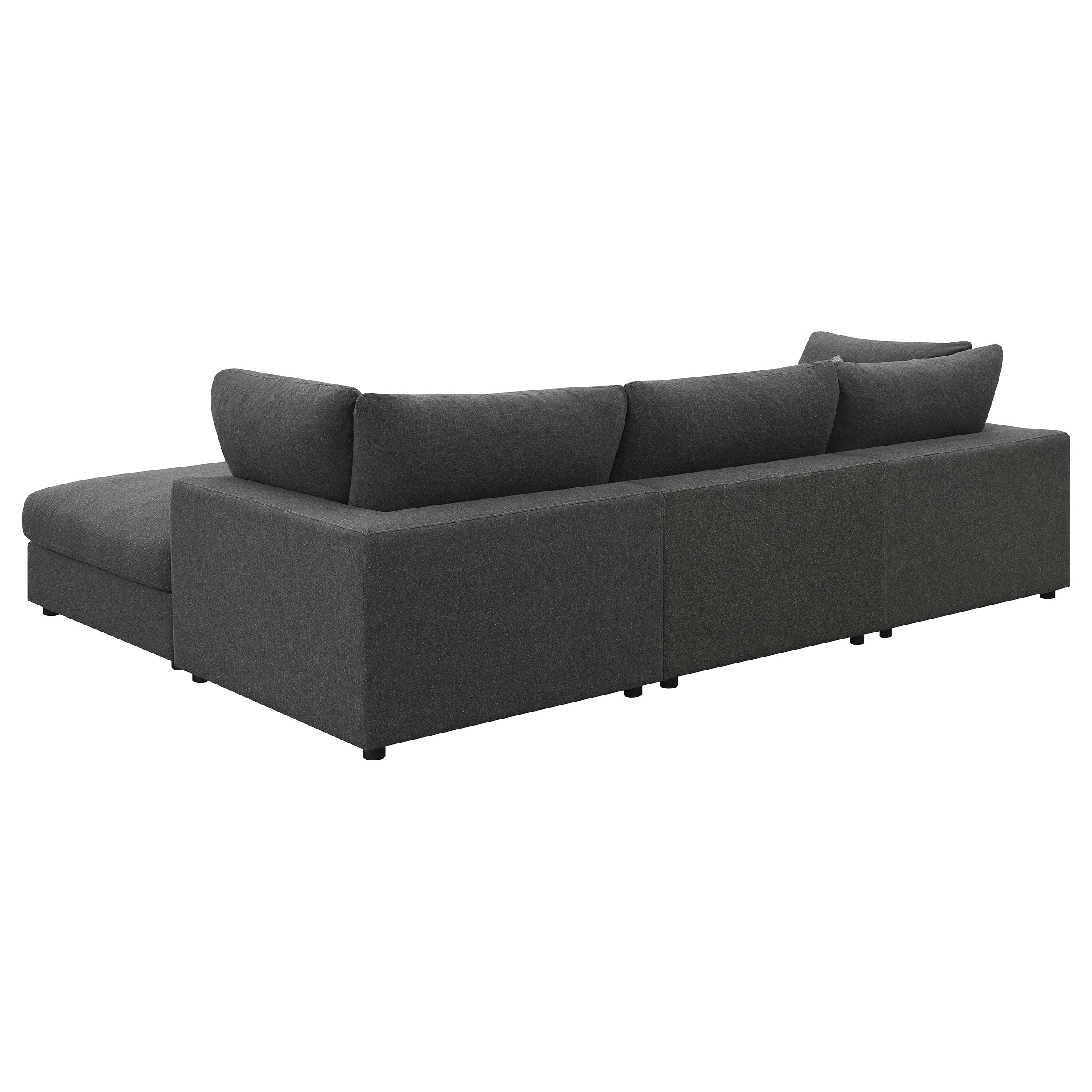 Serene Upholstered Modular Sectional Sofa - Charcoal (551324-SETB)