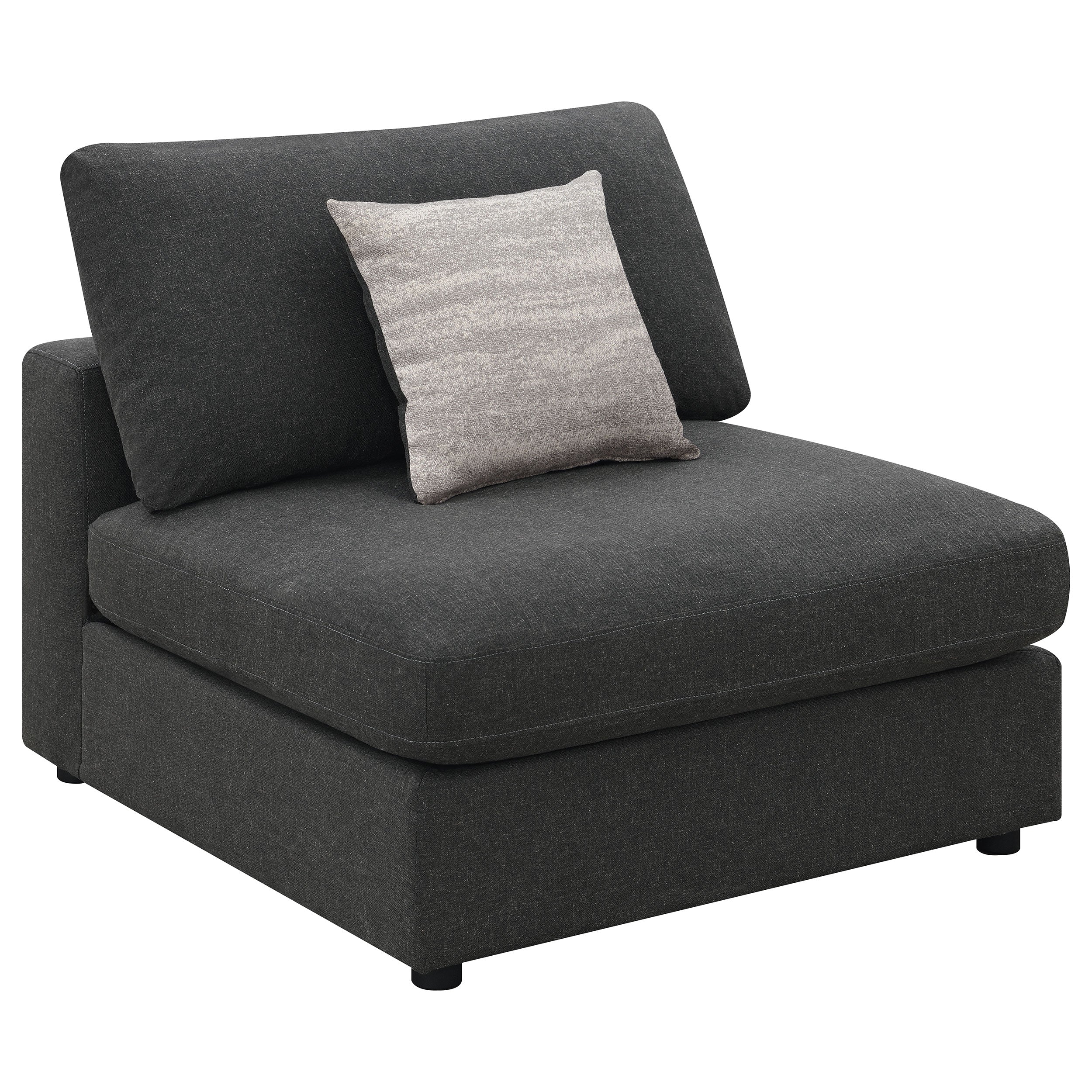 Serene Upholstered Modular Sectional Sofa - Charcoal (551324-SETB)