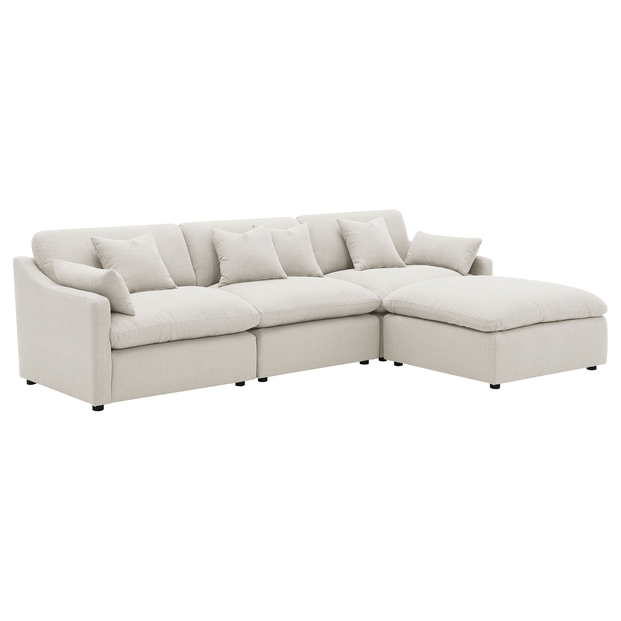 Hobson 4-Piece Modular Sectional Sofa in Ivory