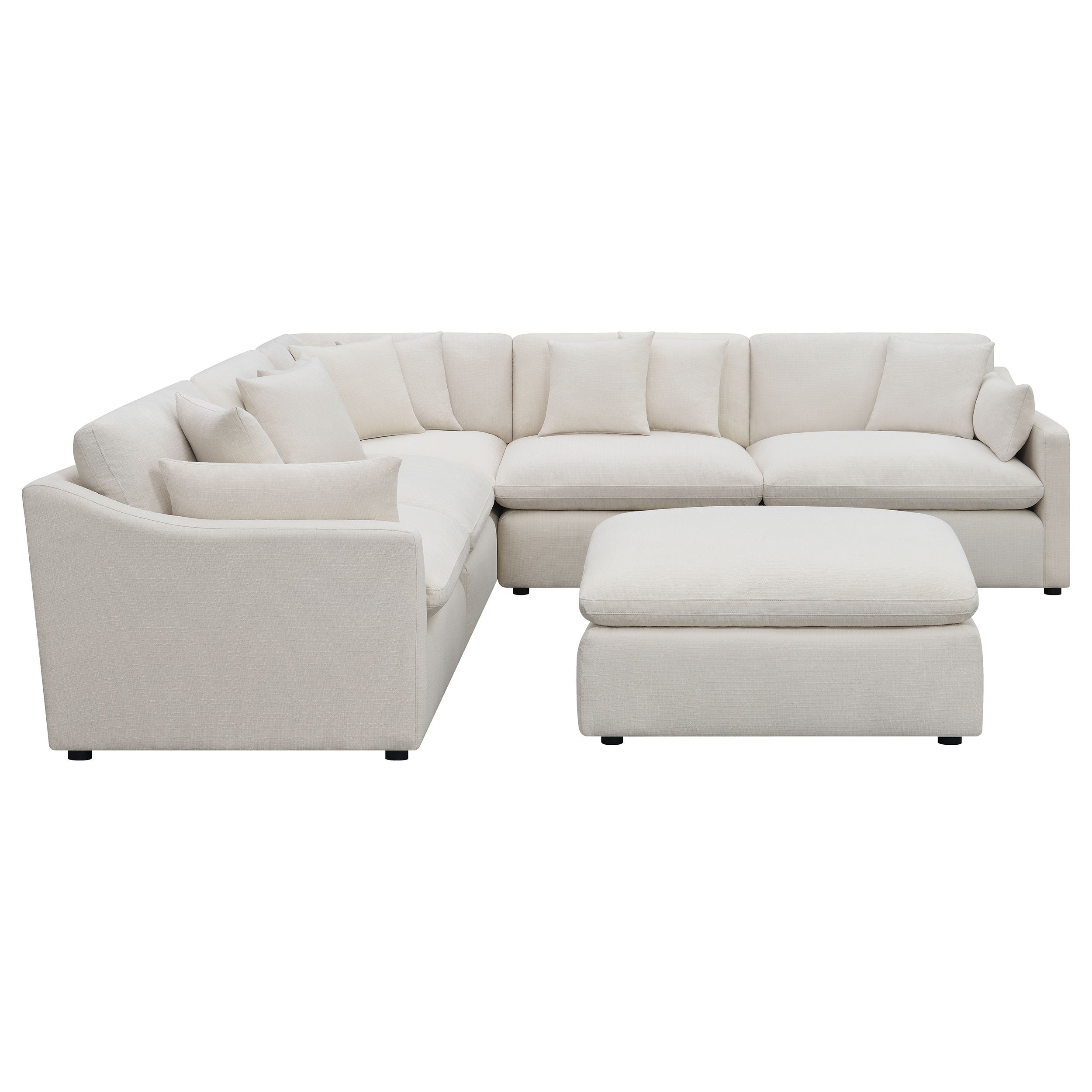 Hobson 6-Piece Modular Sectional Sofa in Ivory