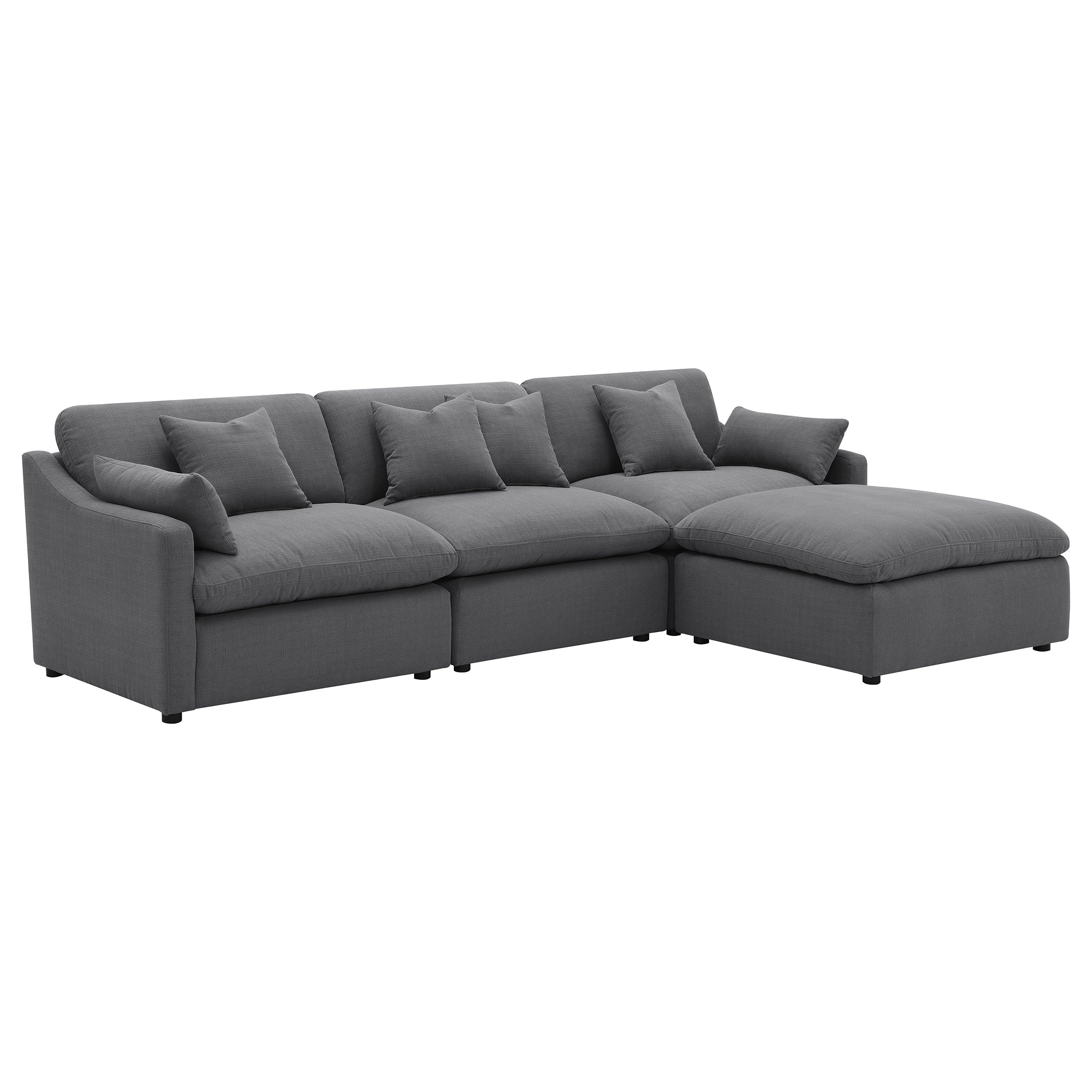 Hobson Upholstered Modular Sectional Sofa - Charcoal