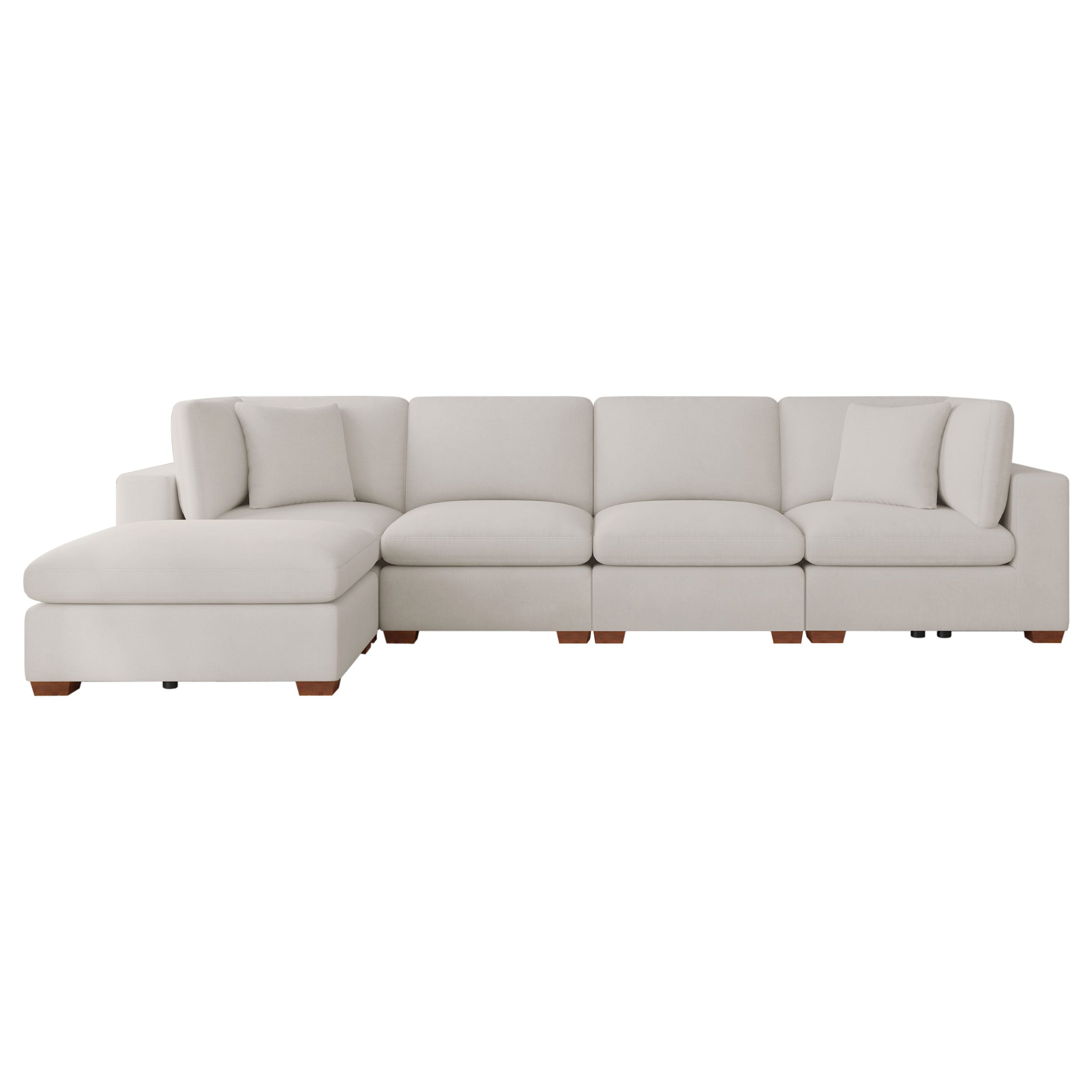 Lakeview Upholstered Modular Sectional Sofa - Ivory (551461-SETB)