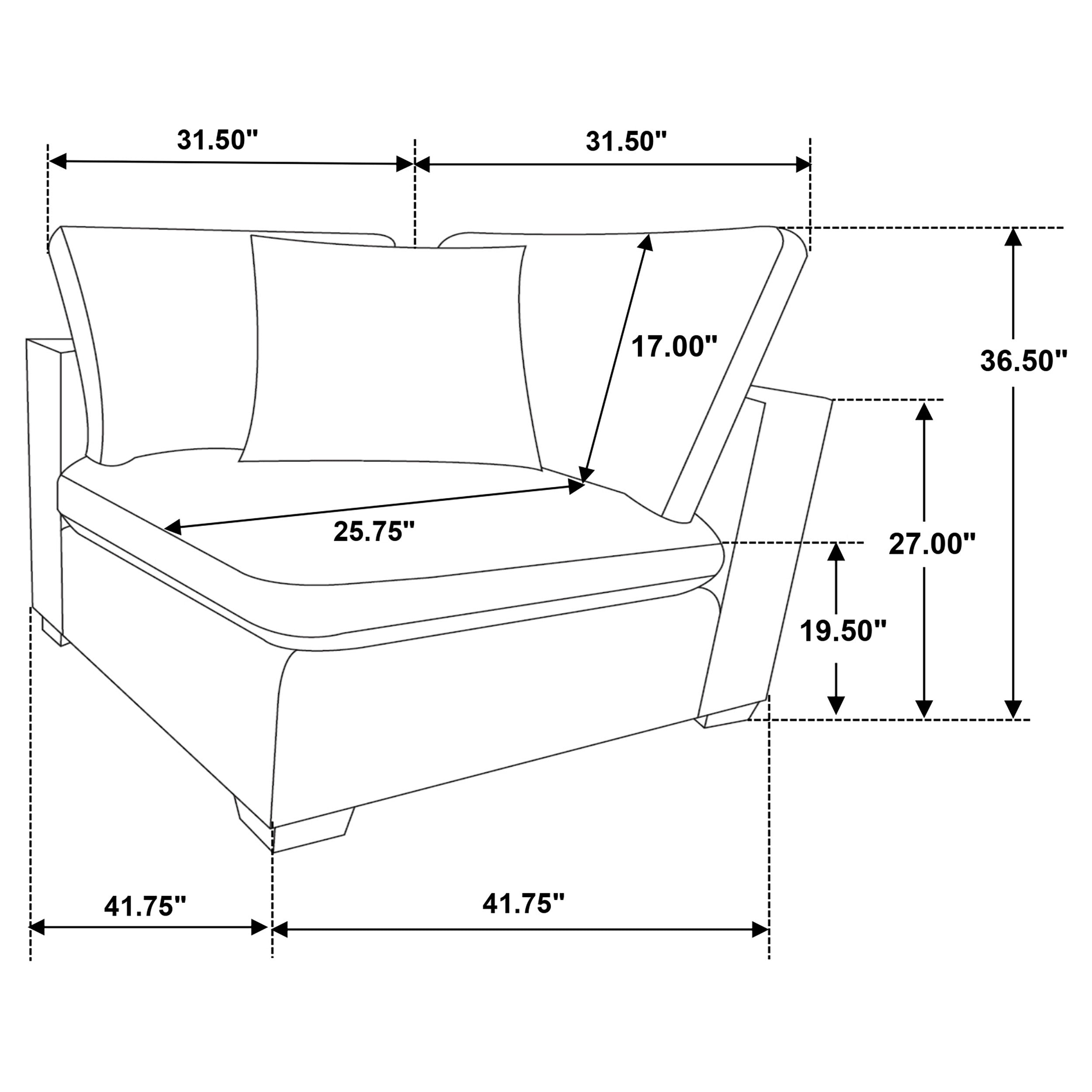 Lakeview Upholstered Modular Sectional Sofa - Ivory (551461-SETB)