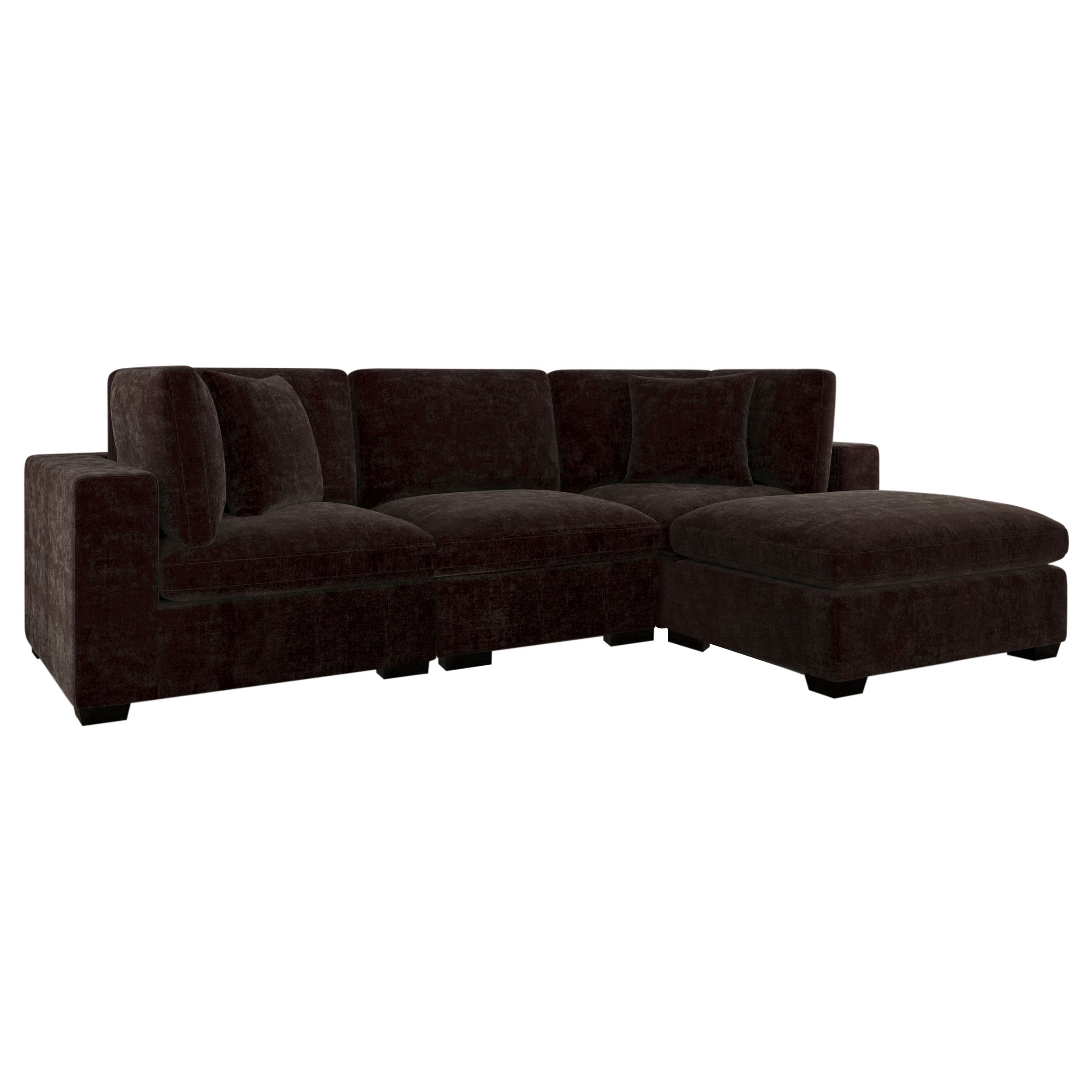 Lakeview Upholstered Modular Sectional Chocolate
