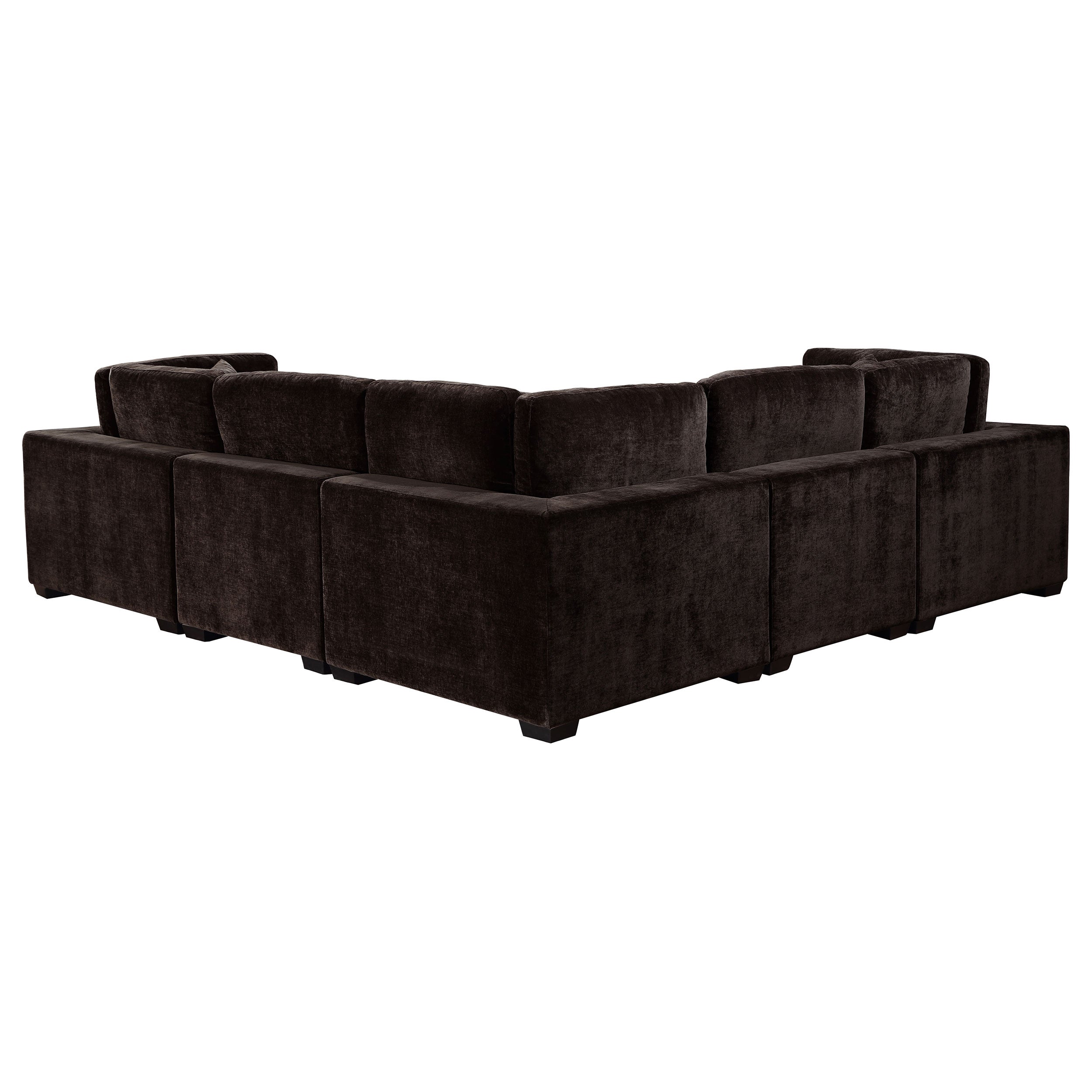 Lakeview Upholstered Modular Sectional Chocolate - Dark Chocolate