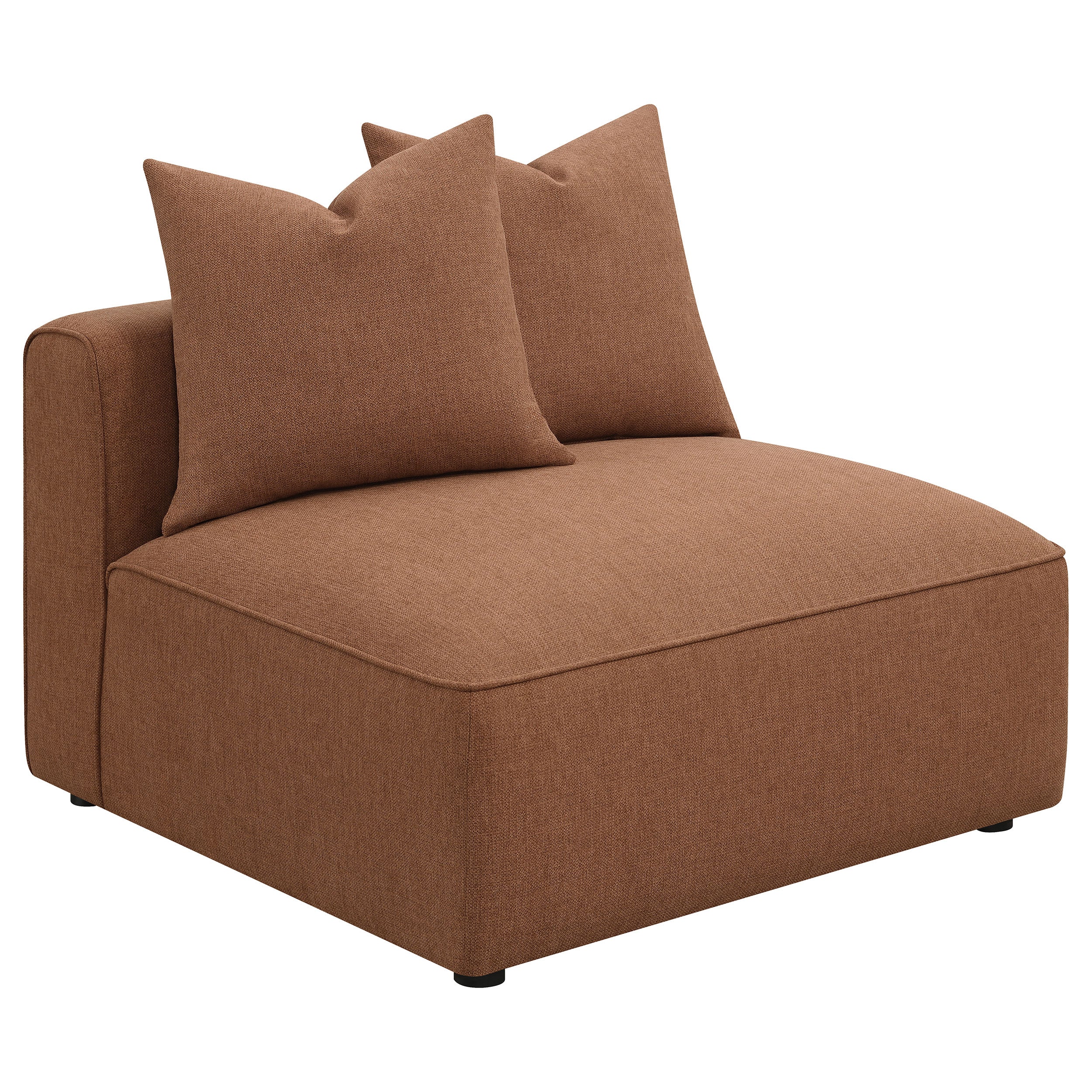 Jennifer 6 Piece Upholstered Modular Sectional Sofa - Terracotta