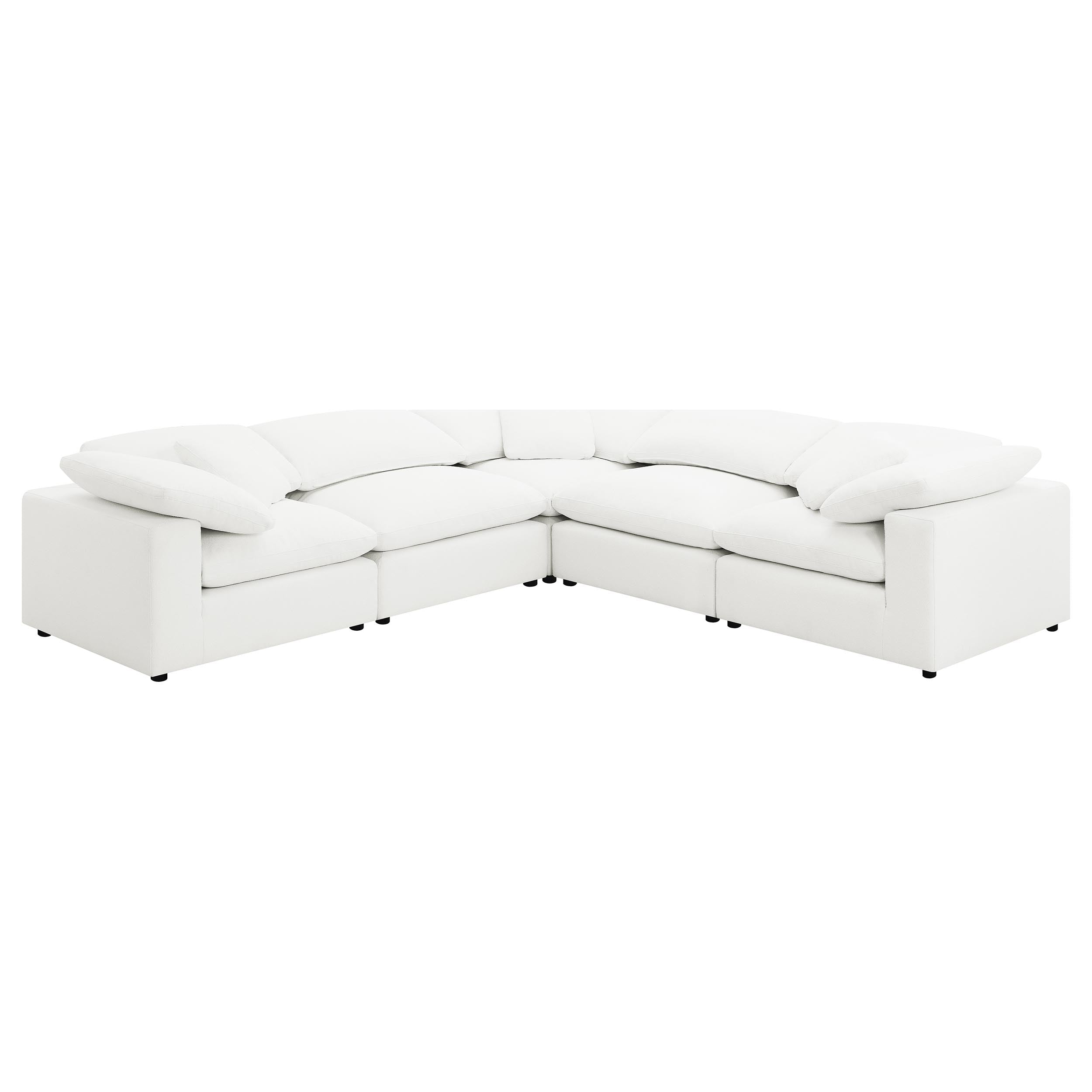 Raleigh Boucle Upholstered Modular Sectional Ivory