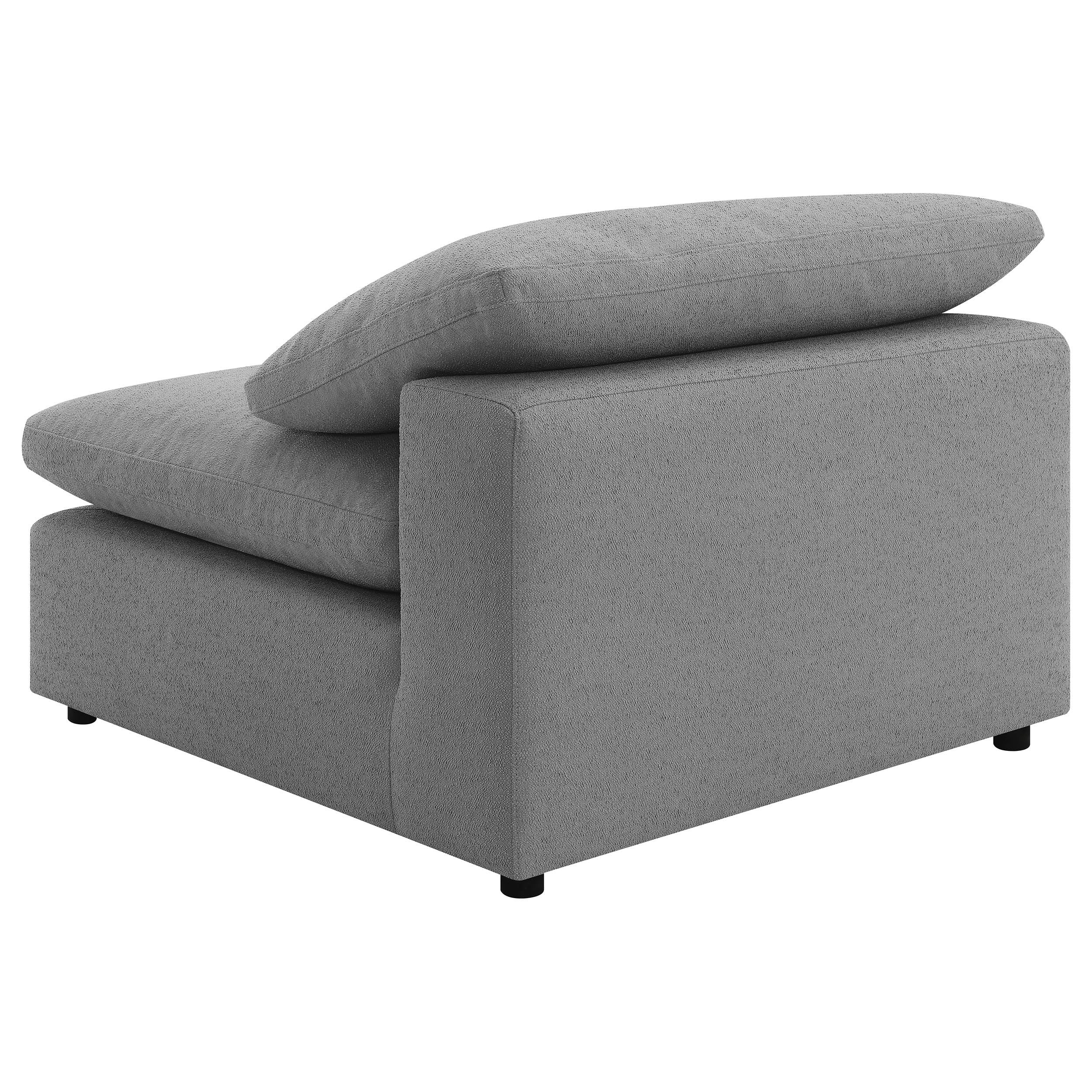 Raleigh Boucle Upholstered Modular Sectional Grey - Grey (551754-SETB)