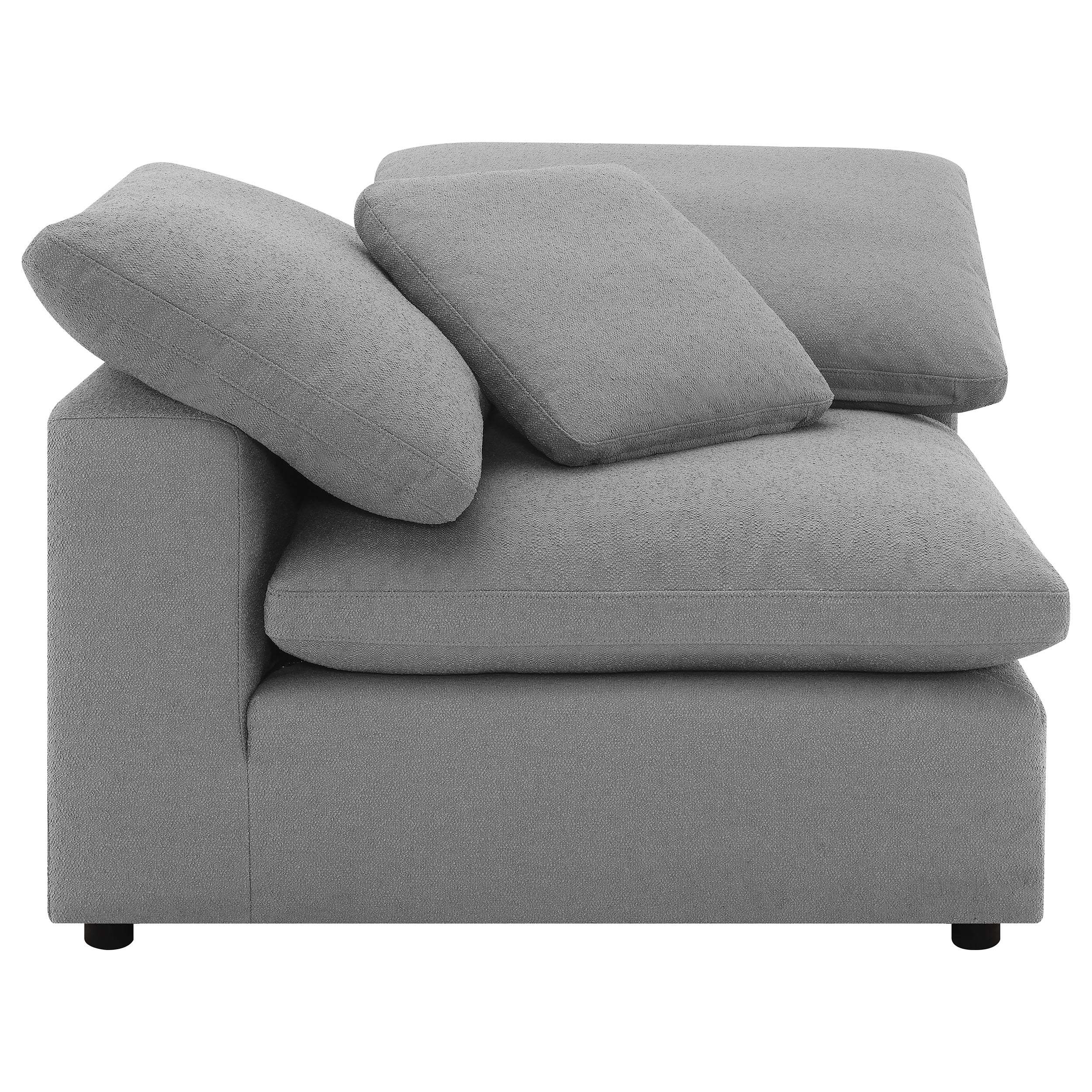 Raleigh Boucle Upholstered Modular Sectional Grey - Grey (551754-SETB)