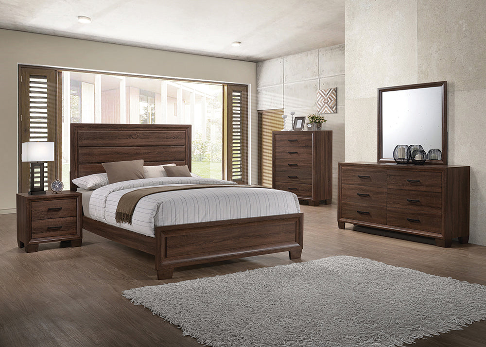 Brandon King Bedroom Set Medium Warm Brown