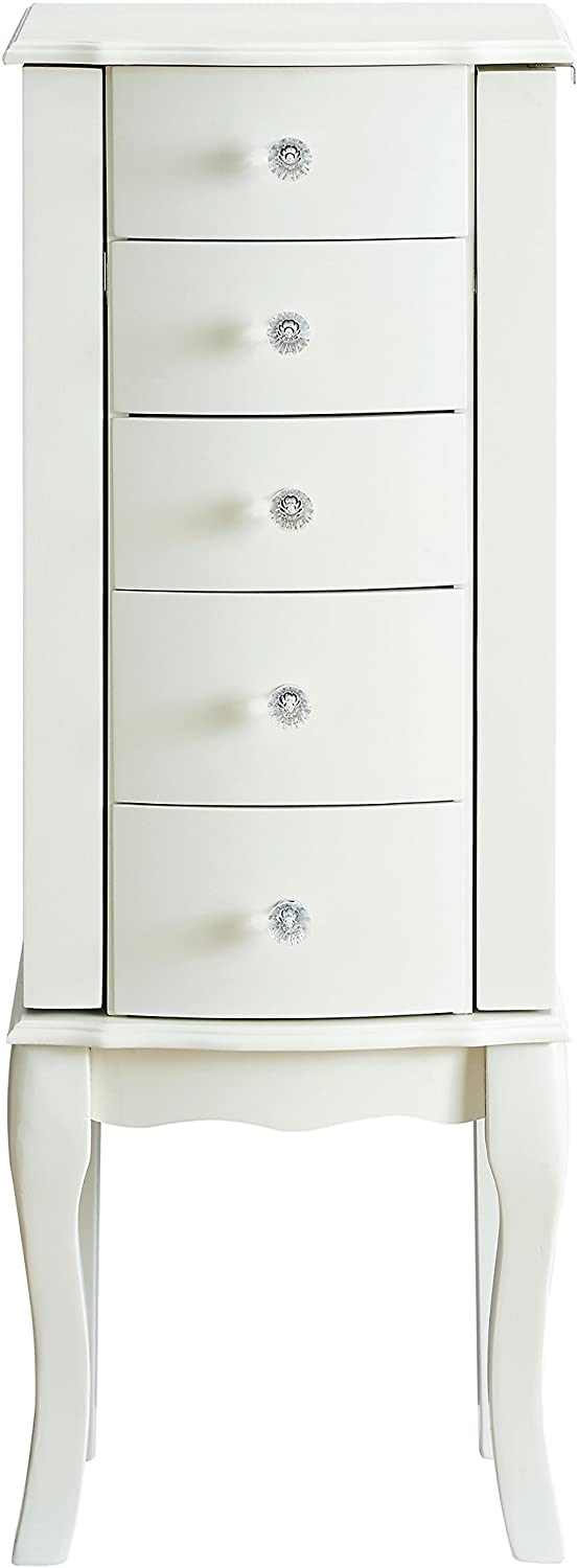 Powell Jewelry Armoire With Plush Pink Lining