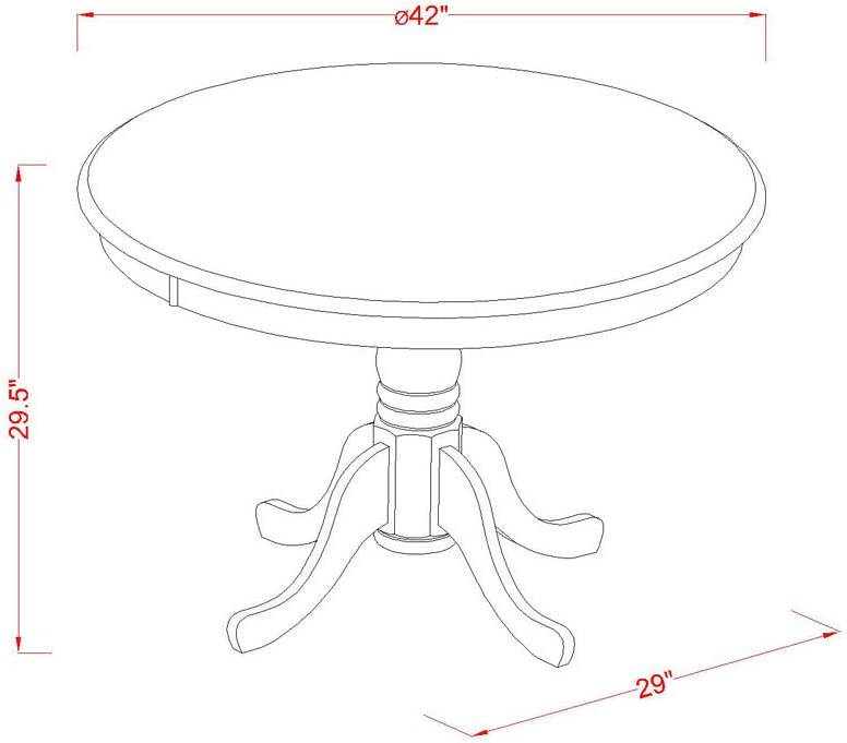 Hartland 3 Piece Mahogany Round Pedestal Dining Table And chairs Set