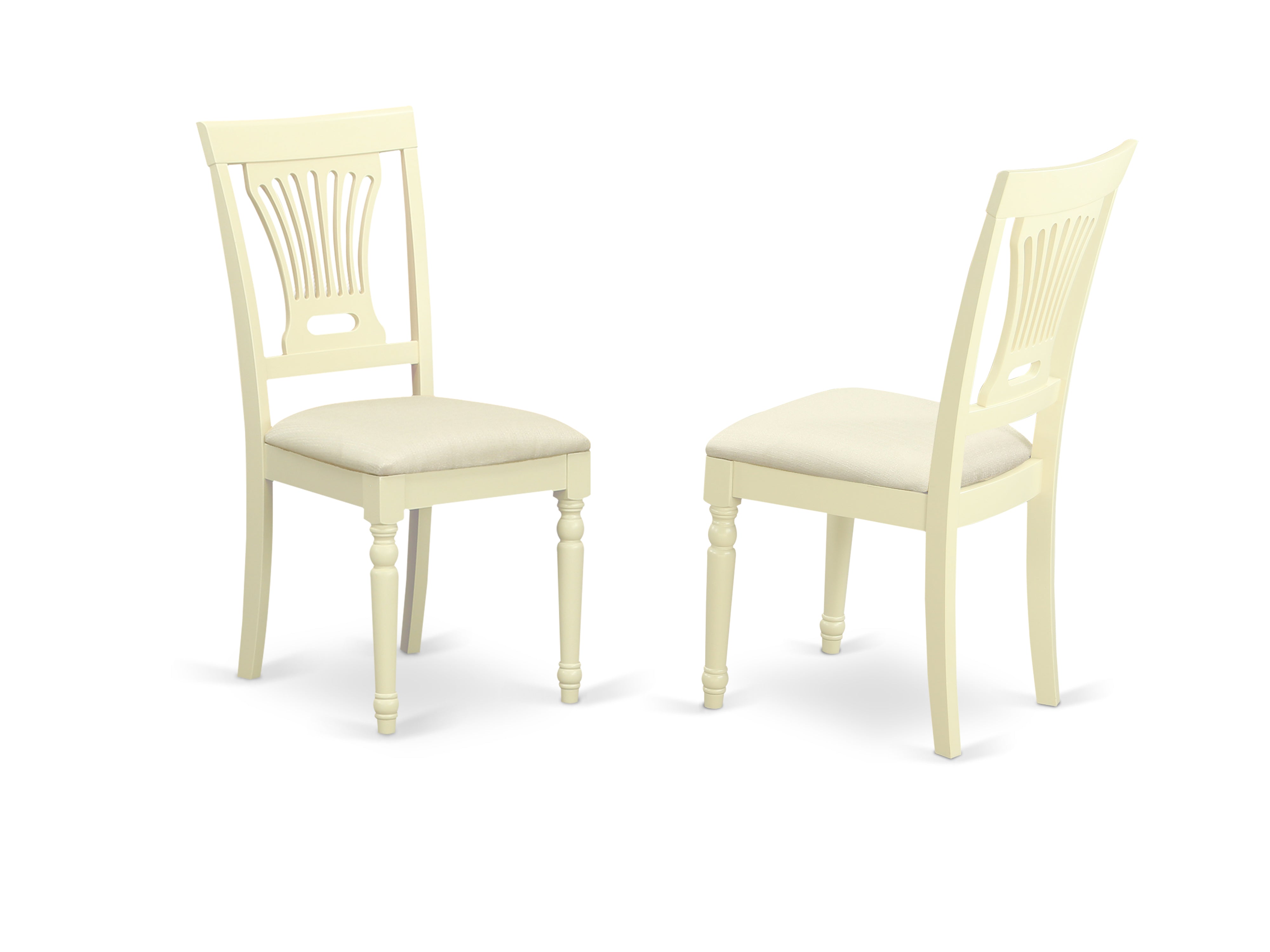 PVC-WHI-C Plainville Chair for dining room Cushioned Seat - Buttermilk