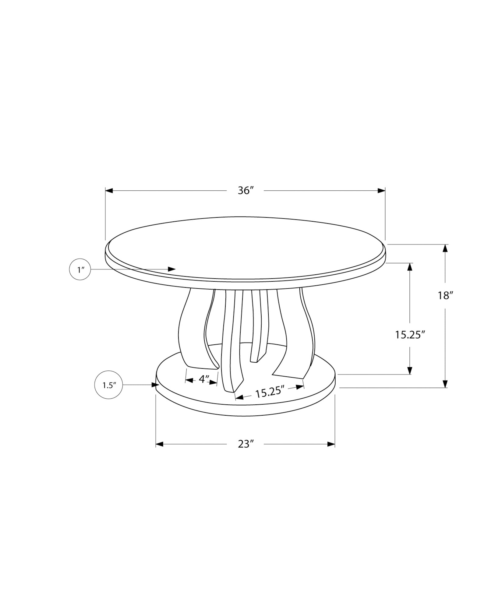 Contemporary Accent Mirrored Cocktail Coffee Table, 18" H, in Brushed Pewter