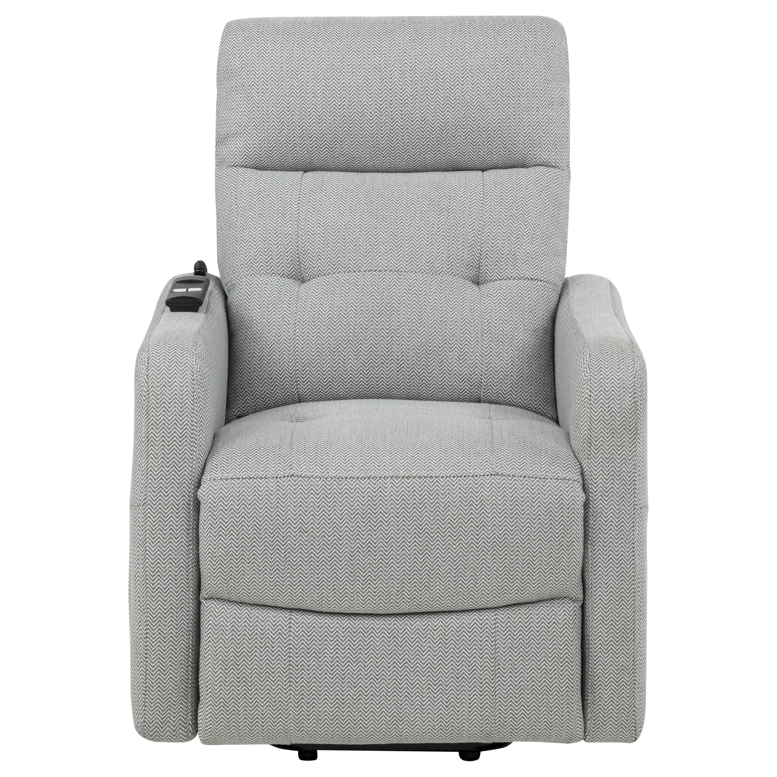 Dayes Upholstered Power Lift Recliner Chair Light Grey
