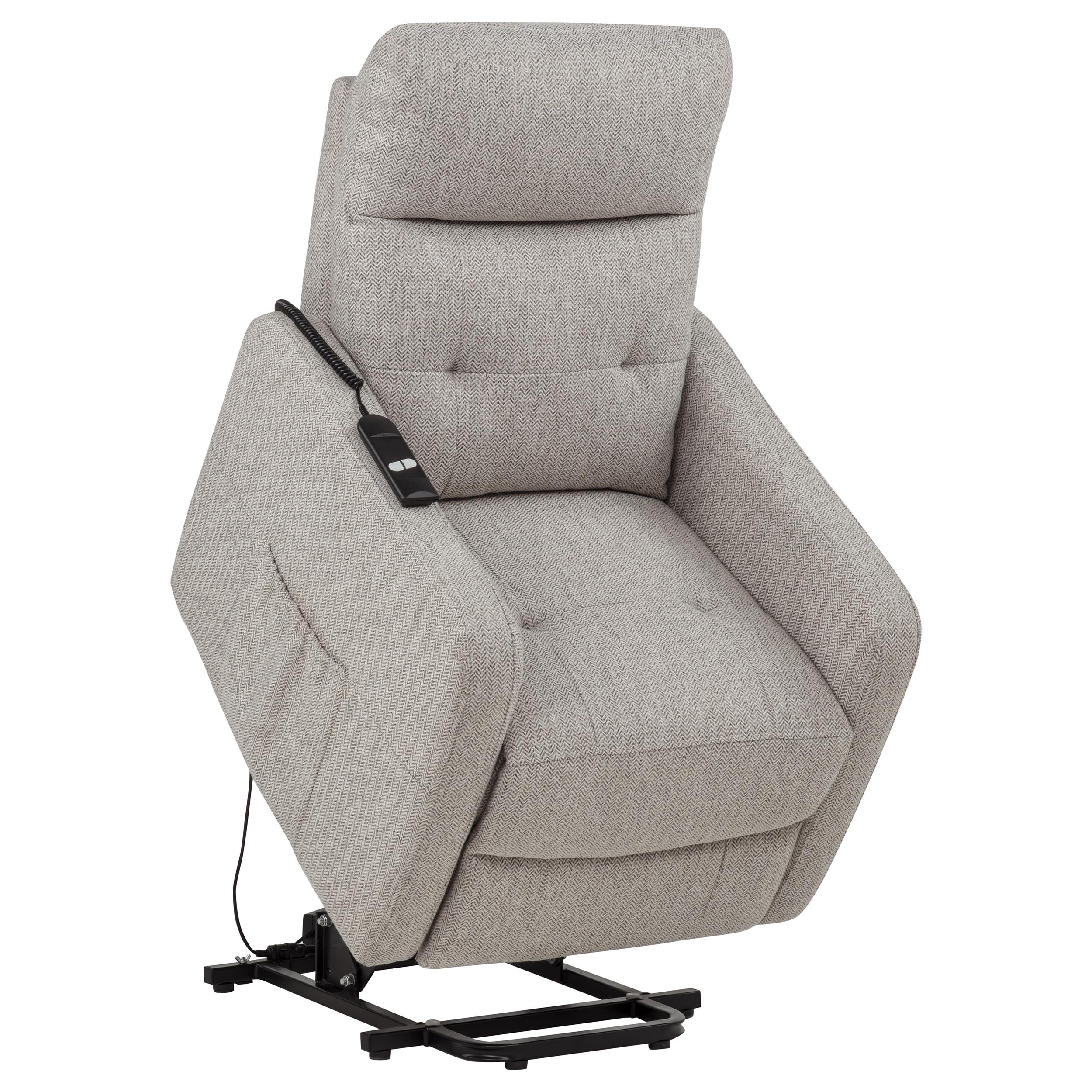 Dayes Upholstered Power Lift Recliner Chair Taupe