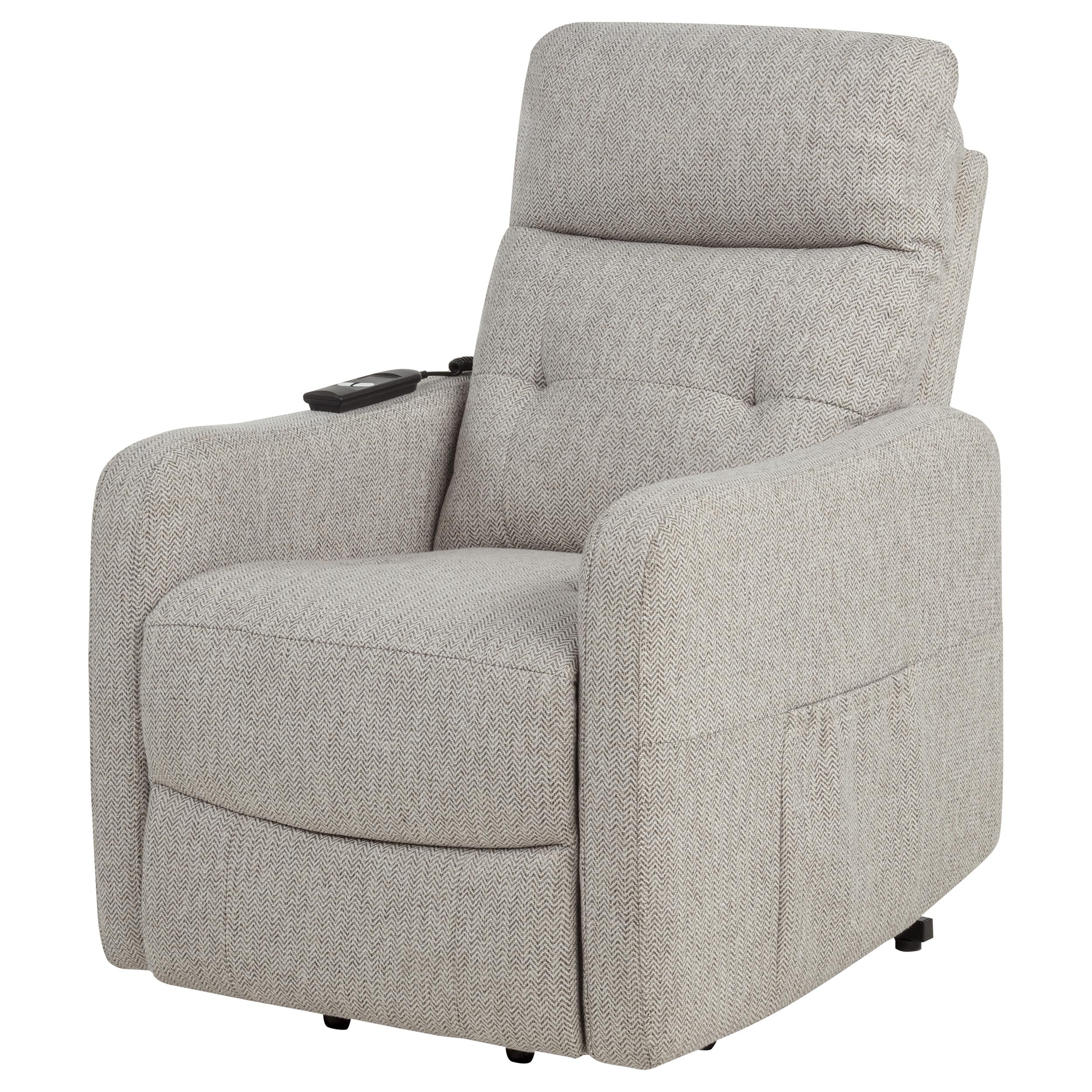 Dayes Upholstered Power Lift Recliner Chair Taupe