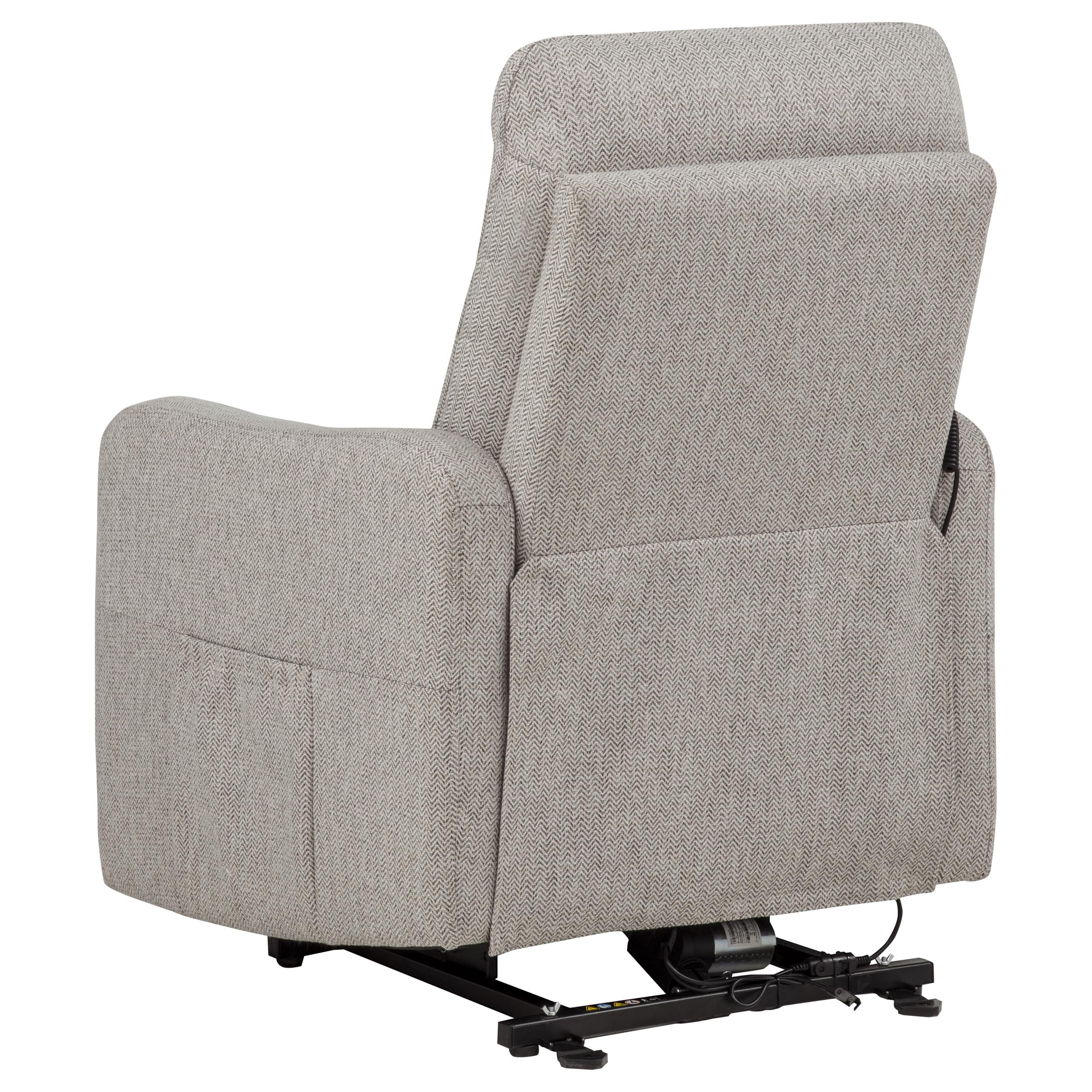 Dayes Upholstered Power Lift Recliner Chair Taupe