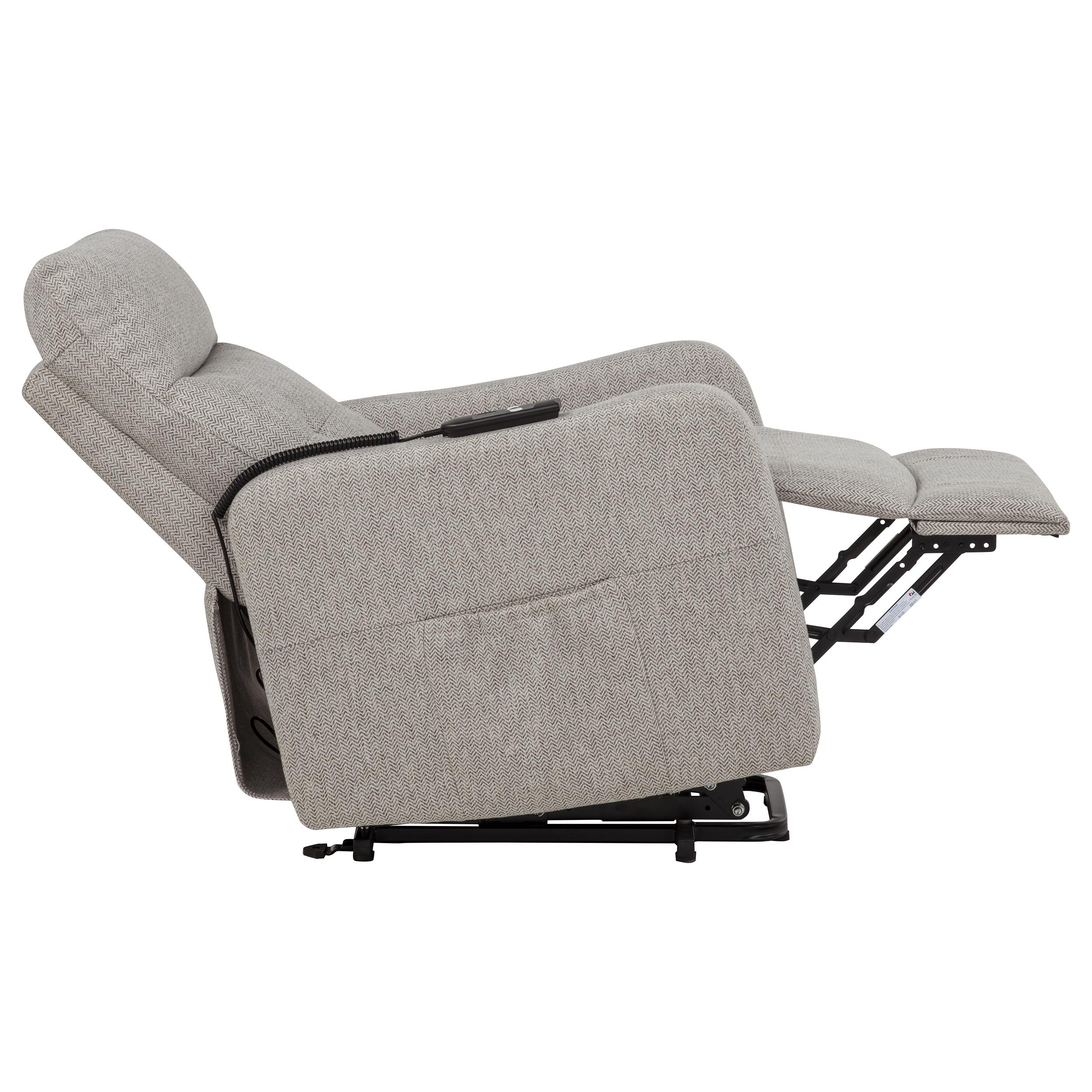 Dayes Upholstered Power Lift Recliner Chair Taupe