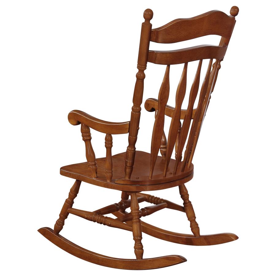 Aylin Windsor Hand Carved Rocking Chair Medium Brown