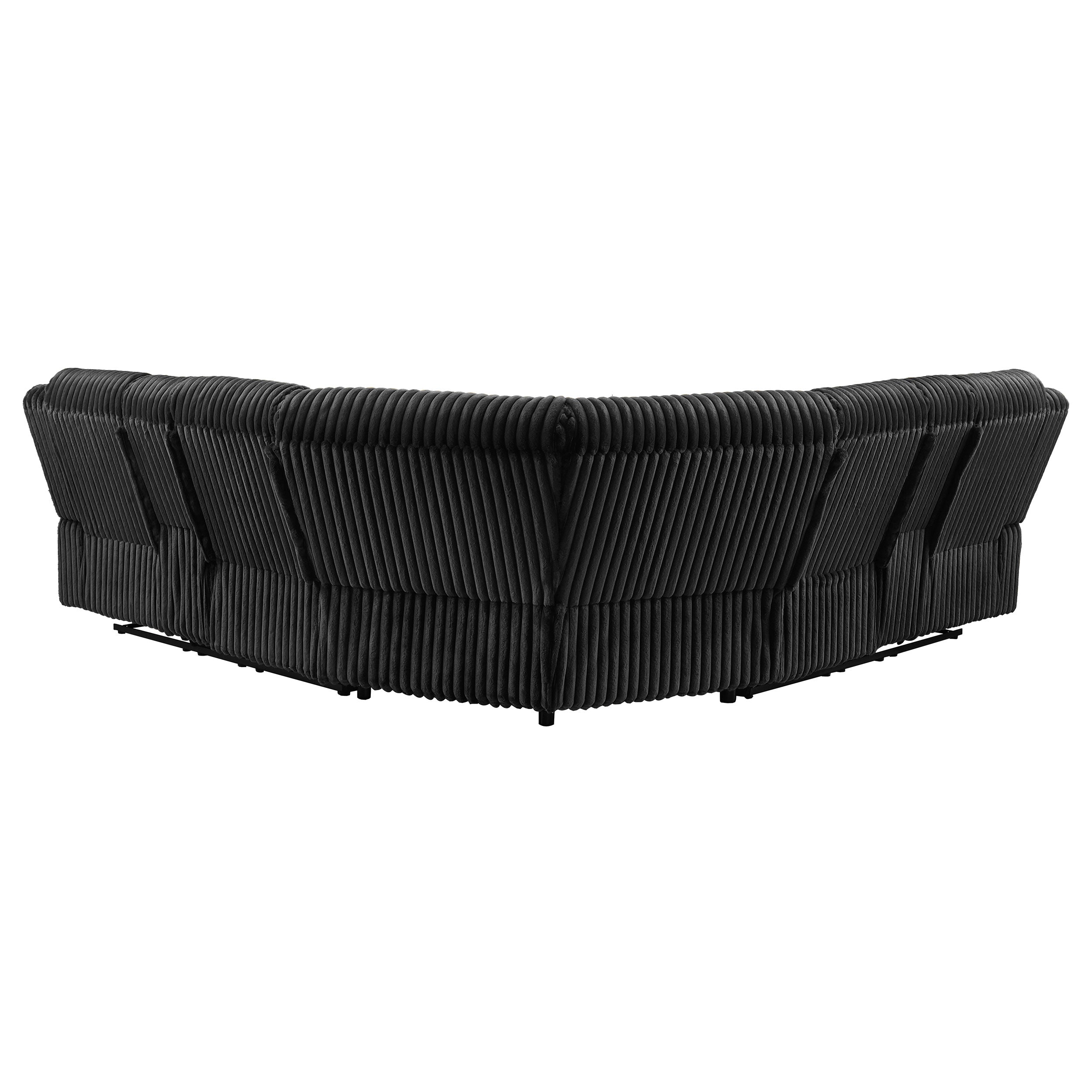 Atkinson Reclining Sectional Sofa - Black