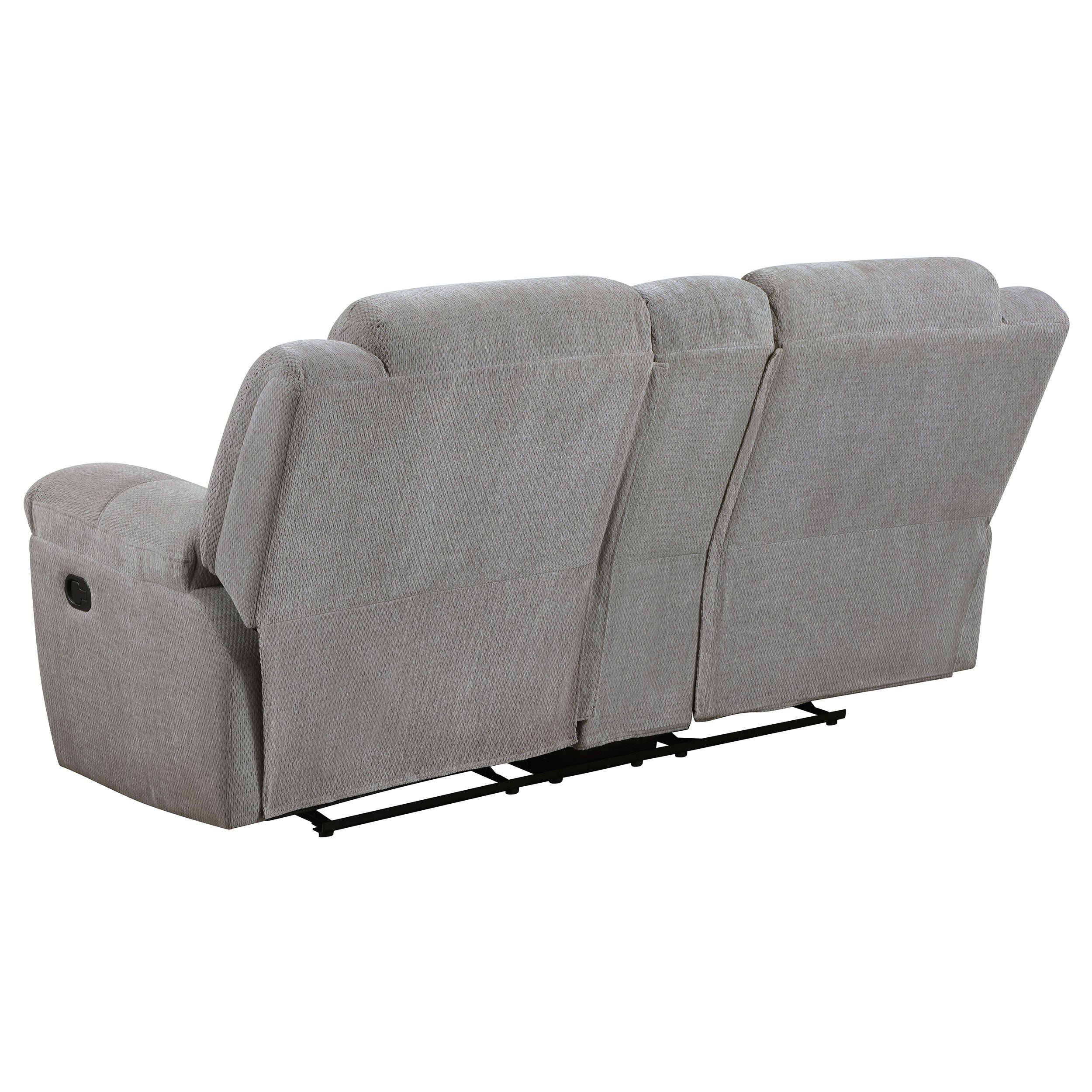 Gilson 3-piece Chenille Upholstered Reclining Sofa Set In Grey