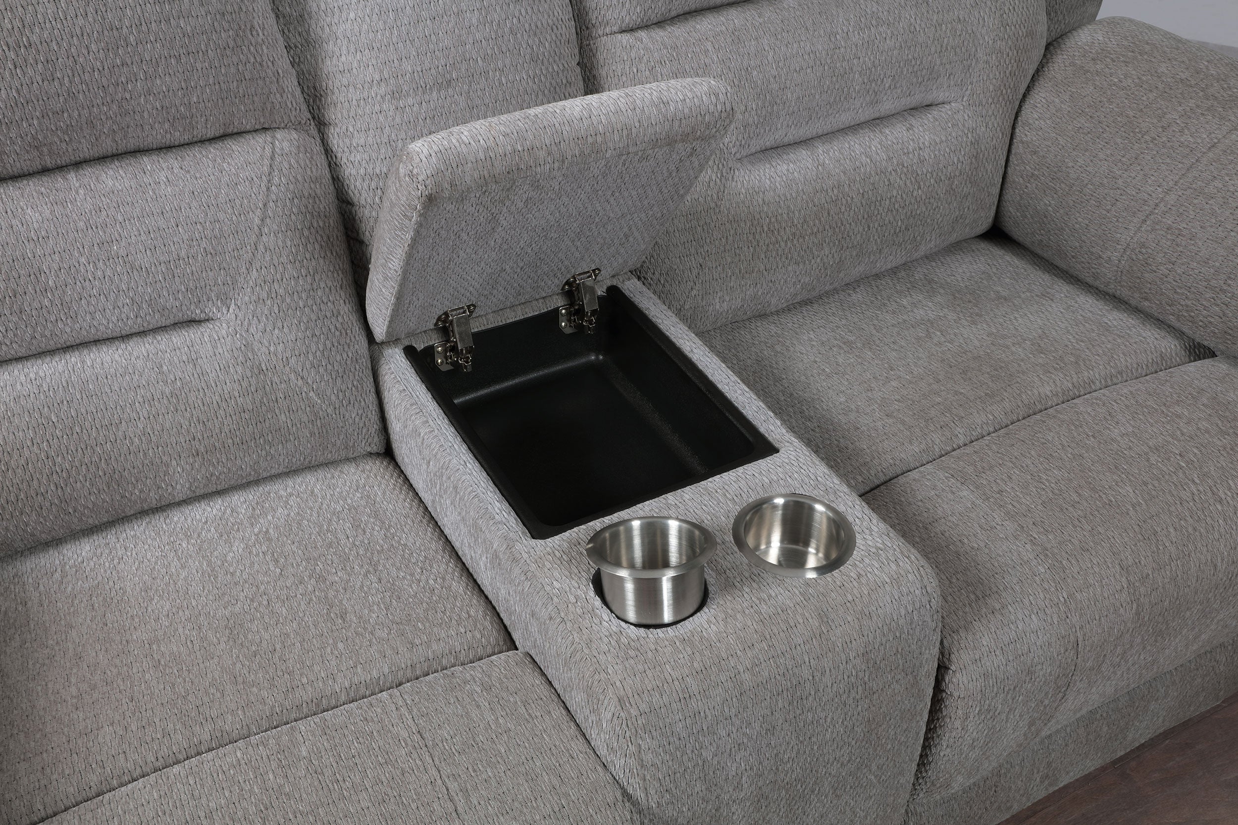 Gilson 3-piece Chenille Upholstered Reclining Sofa Set In Grey
